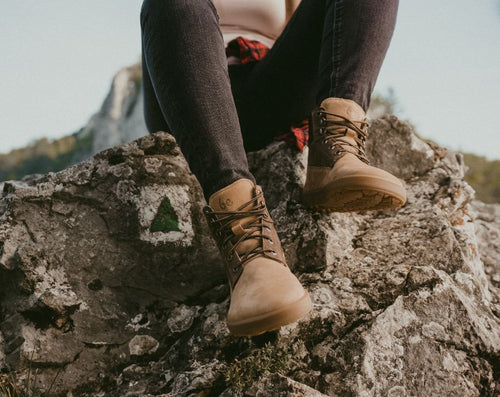 Barefoot Boots Be Lenka Nevada Neo - Sand & Dark Brown - Barefoot Shoe Store