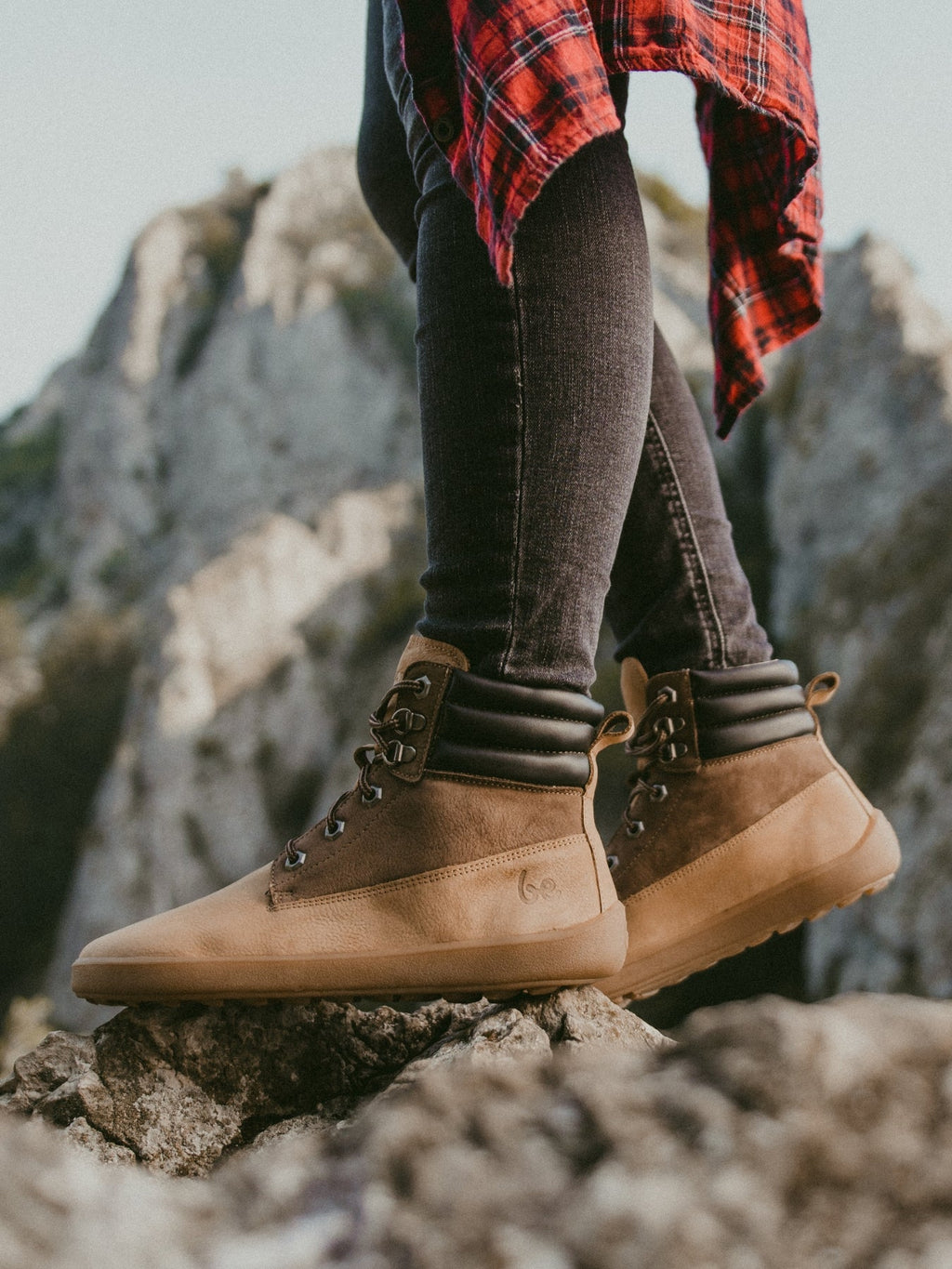 Barefoot Boots Be Lenka Nevada Neo - Sand & Dark Brown - Barefoot Shoe Store
