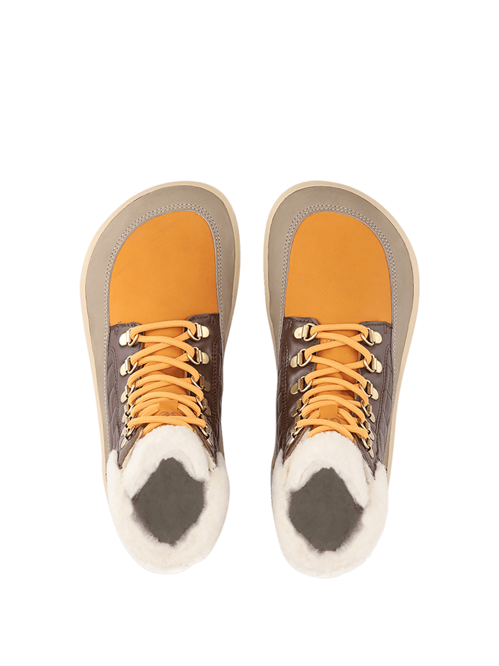 Barefoot Boots Be Lenka Olivia - Taupe, Dark Brown & Orange - Barefoot Shoe Store