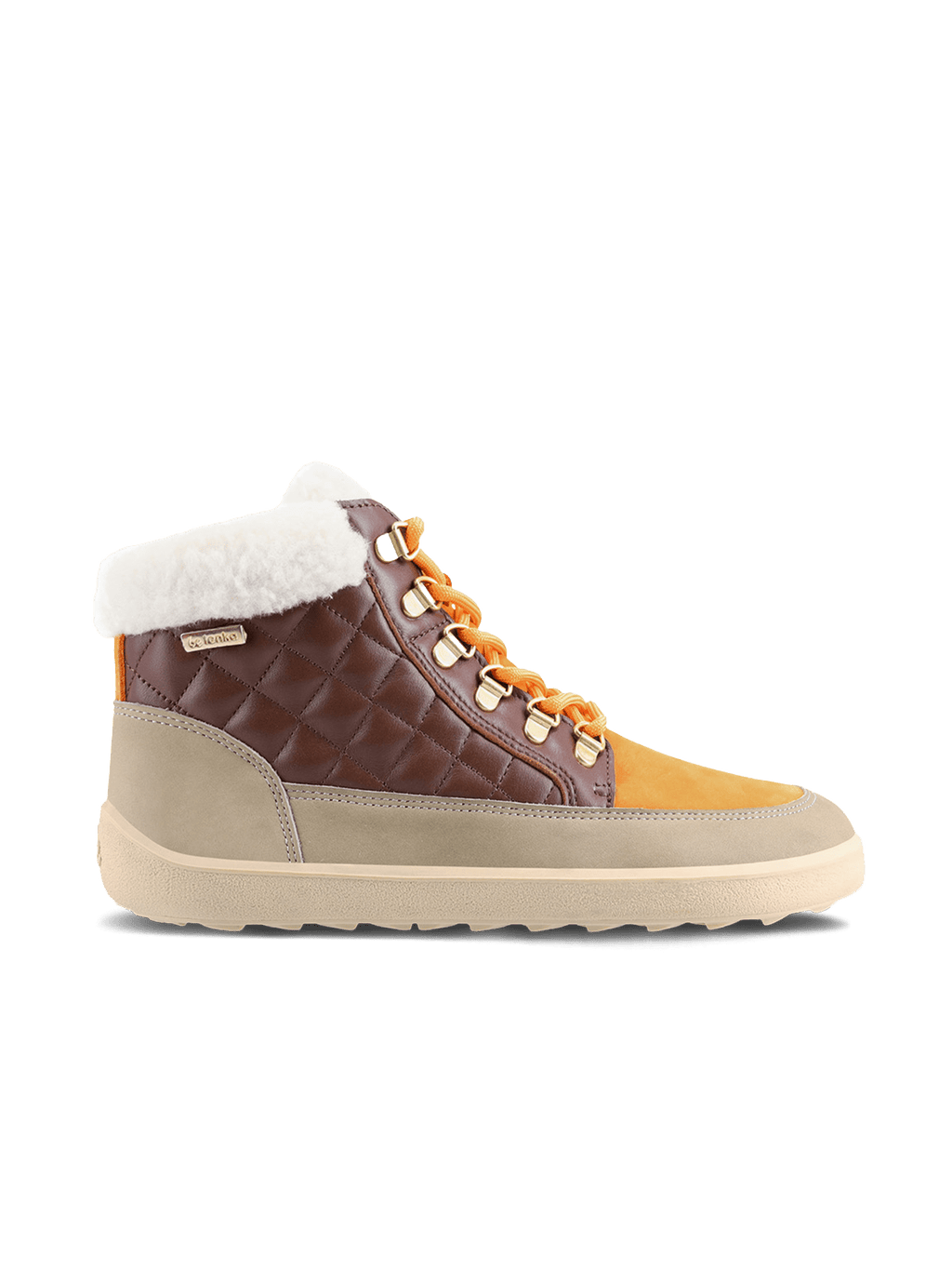 Barefoot Boots Be Lenka Olivia - Taupe, Dark Brown & Orange - Barefoot Shoe Store
