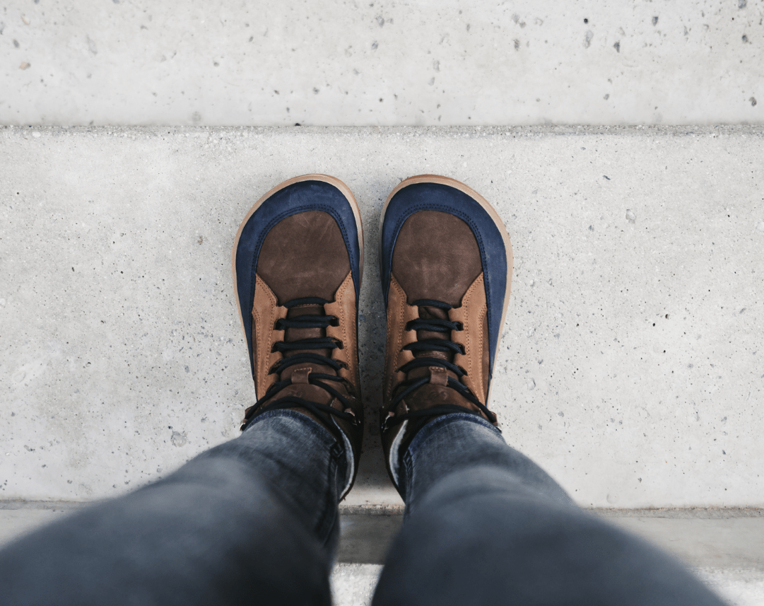 Barefoot Boots Be Lenka York - Brown & Navy - Barefoot Shoe Store