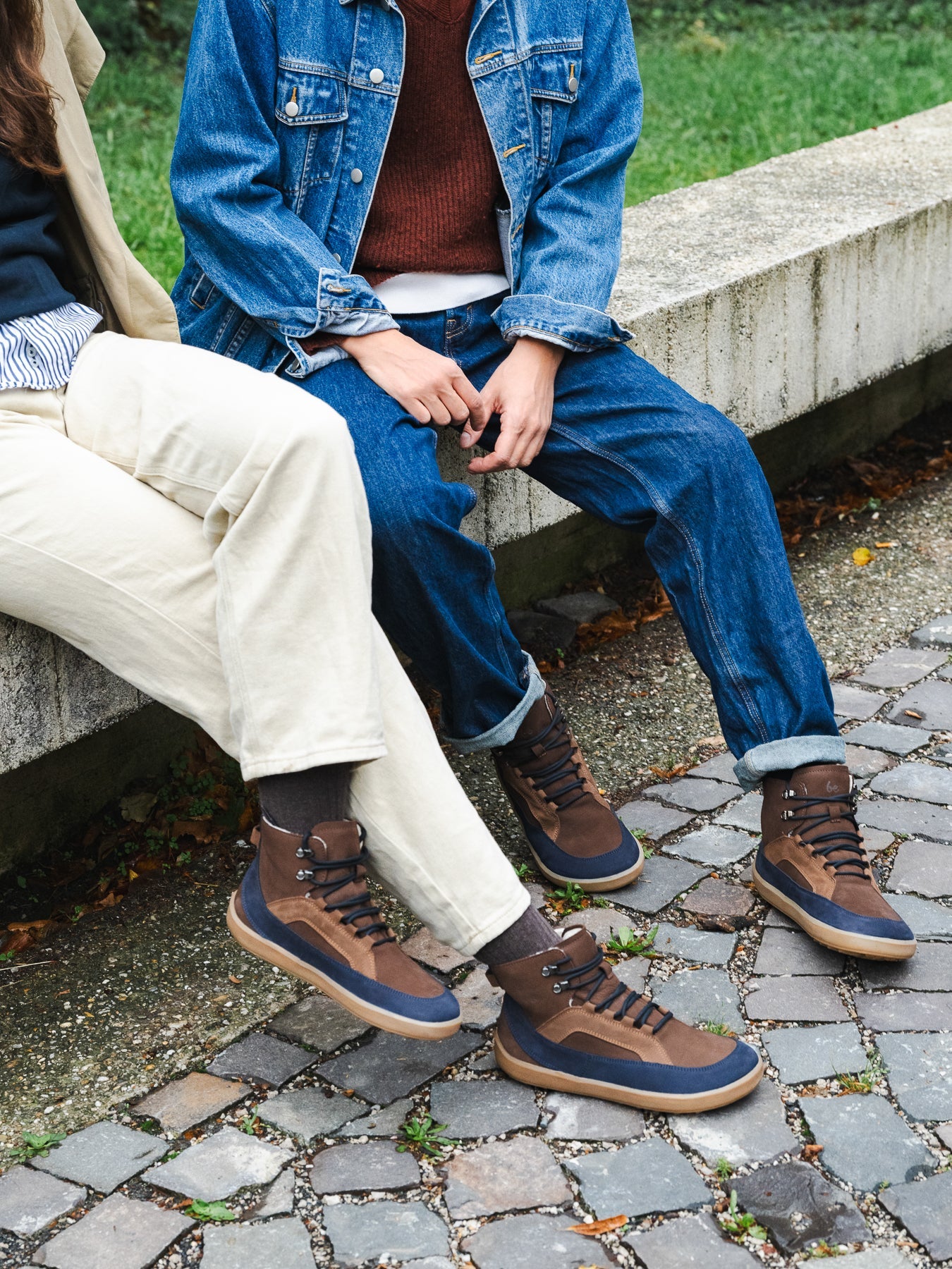 Barefoot Boots Be Lenka York - Brown & Navy - Barefoot Shoe Store