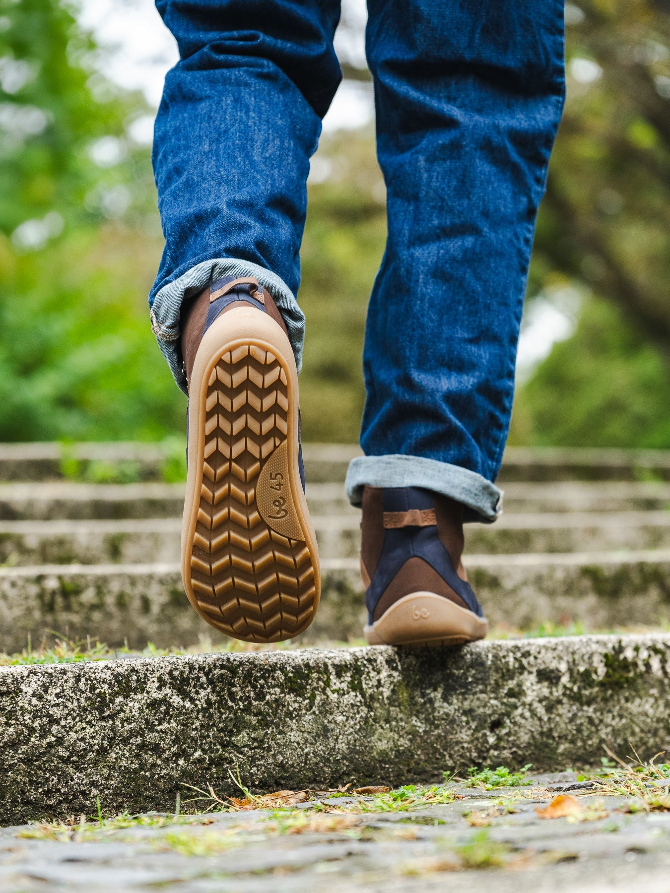 Barefoot Boots Be Lenka York - Brown & Navy - Barefoot Shoe Store