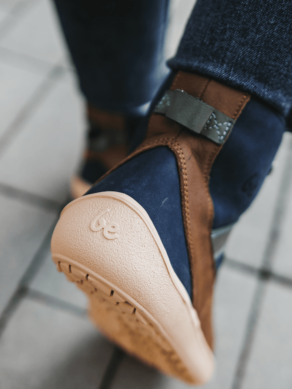 Barefoot Boots Be Lenka York - Navy, Brown & Beige - Barefoot Shoe Store