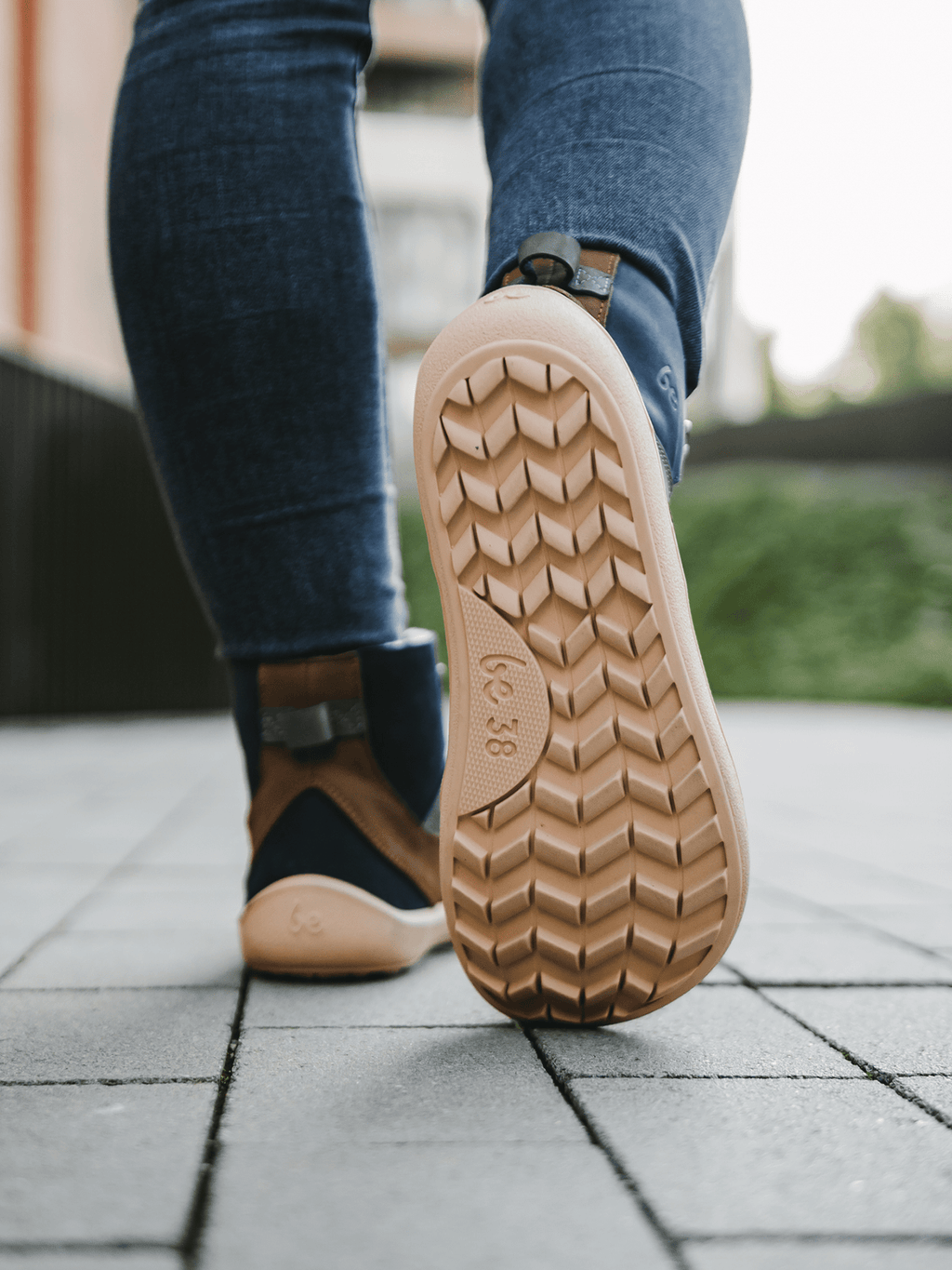 Barefoot Boots Be Lenka York - Navy, Brown & Beige - Barefoot Shoe Store