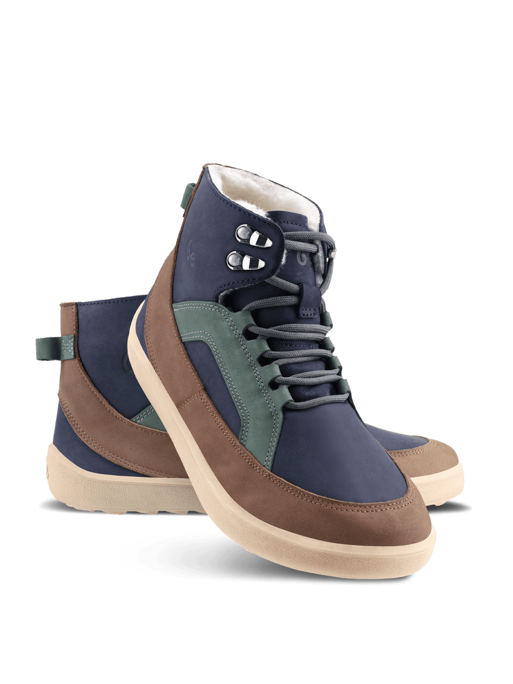 Barefoot Boots Be Lenka York - Navy, Brown & Beige - Barefoot Shoe Store