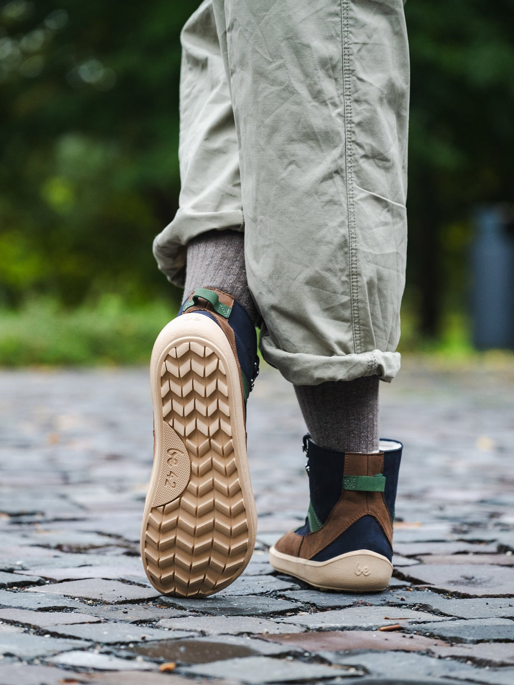 Barefoot Boots Be Lenka York - Navy, Brown & Beige - Barefoot Shoe Store