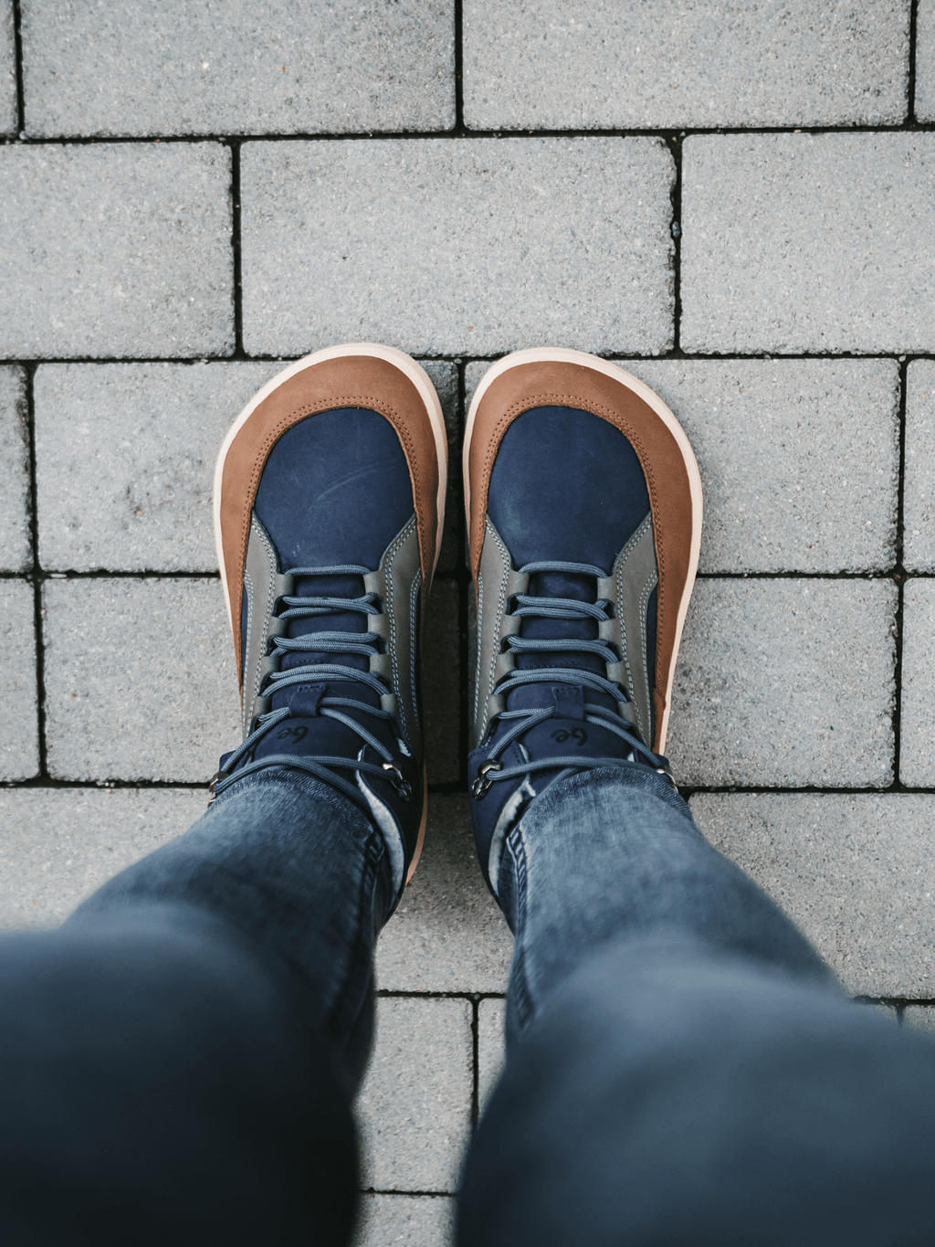 Barefoot Boots Be Lenka York - Navy, Brown & Beige - Barefoot Shoe Store