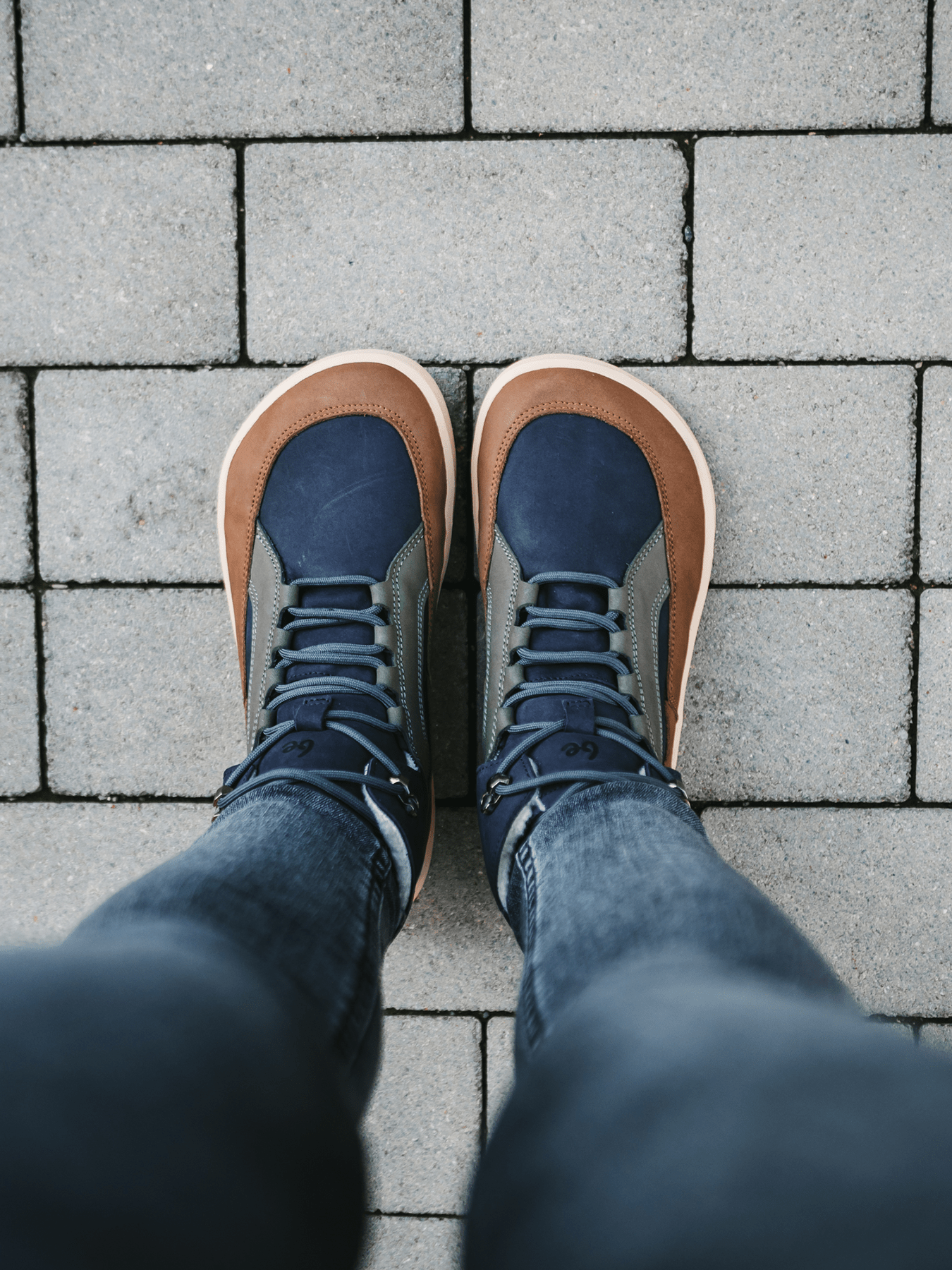 Barefoot Boots Be Lenka York - Navy, Brown & Beige - Barefoot Shoe Store