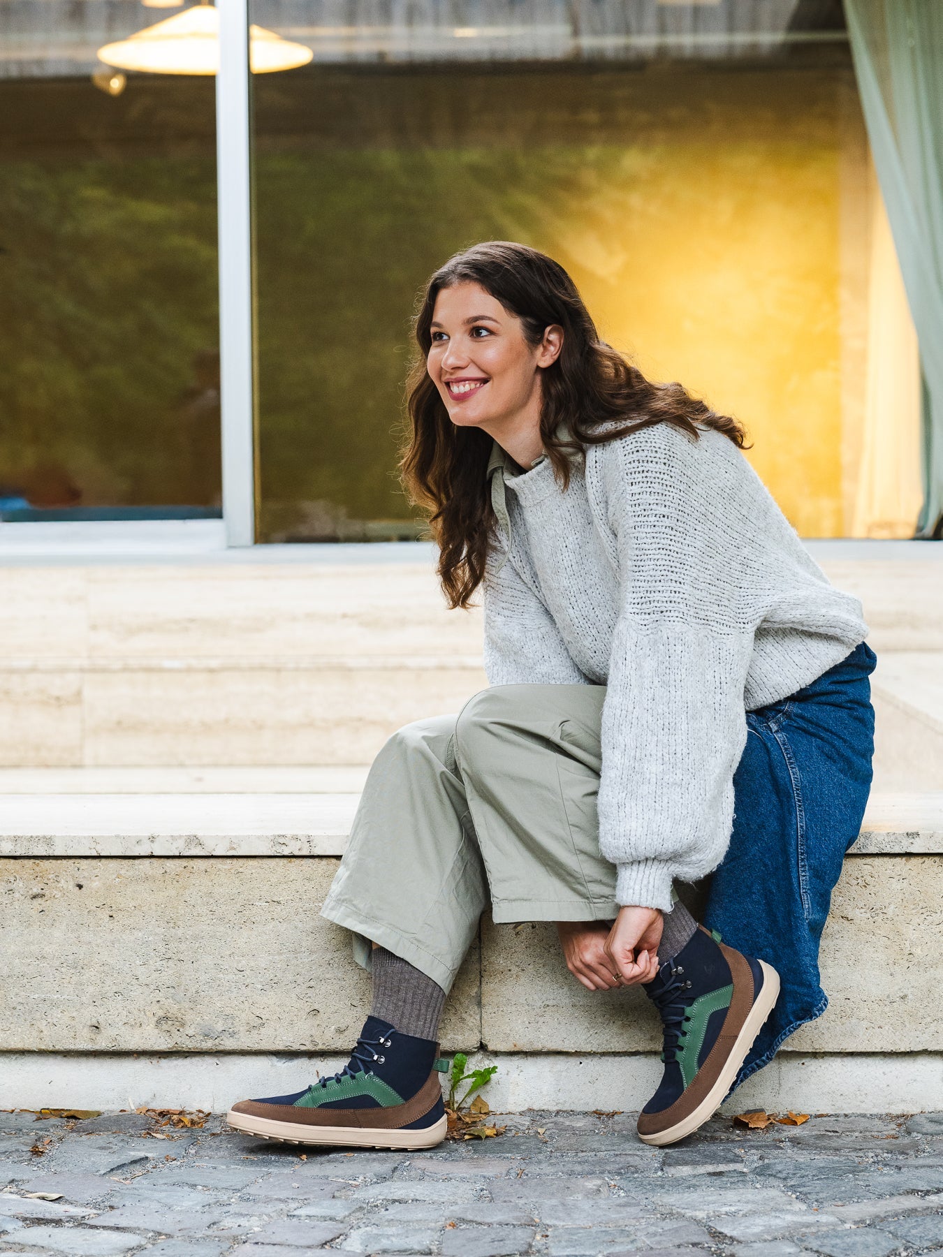 Barefoot Boots Be Lenka York - Navy, Brown & Beige - Barefoot Shoe Store