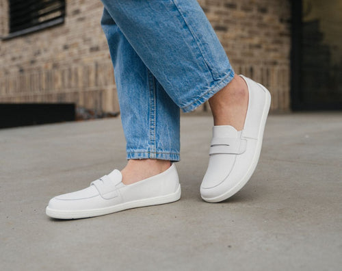 Barefoot Moccasins Be Lenka Buena - All White - Barefoot Shoe Store