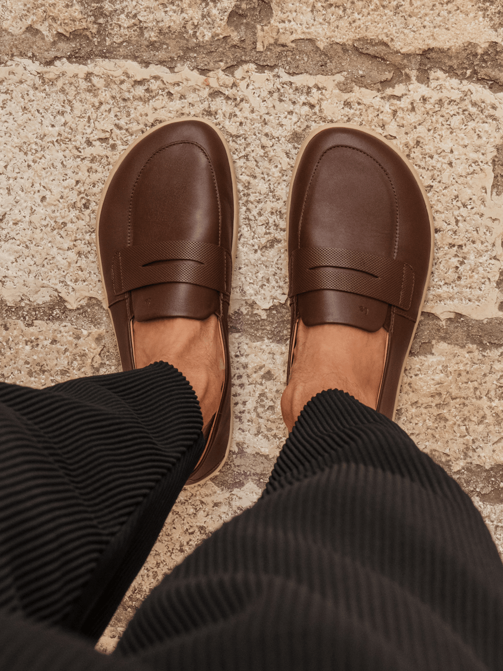 Barefoot Moccasins Be Lenka Buena - Dark Brown & Beige - Barefoot Shoe Store
