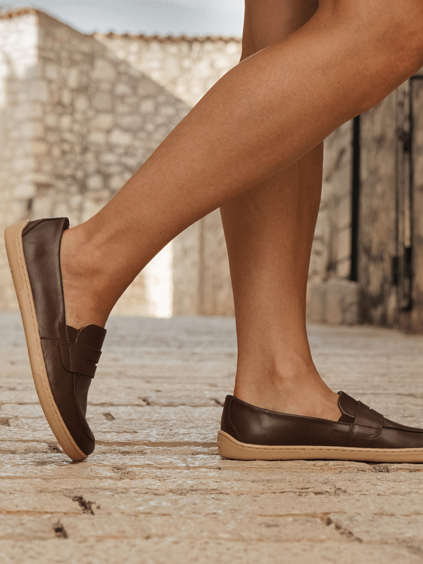 Barefoot Moccasins Be Lenka Buena - Dark Brown & Beige - Barefoot Shoe Store