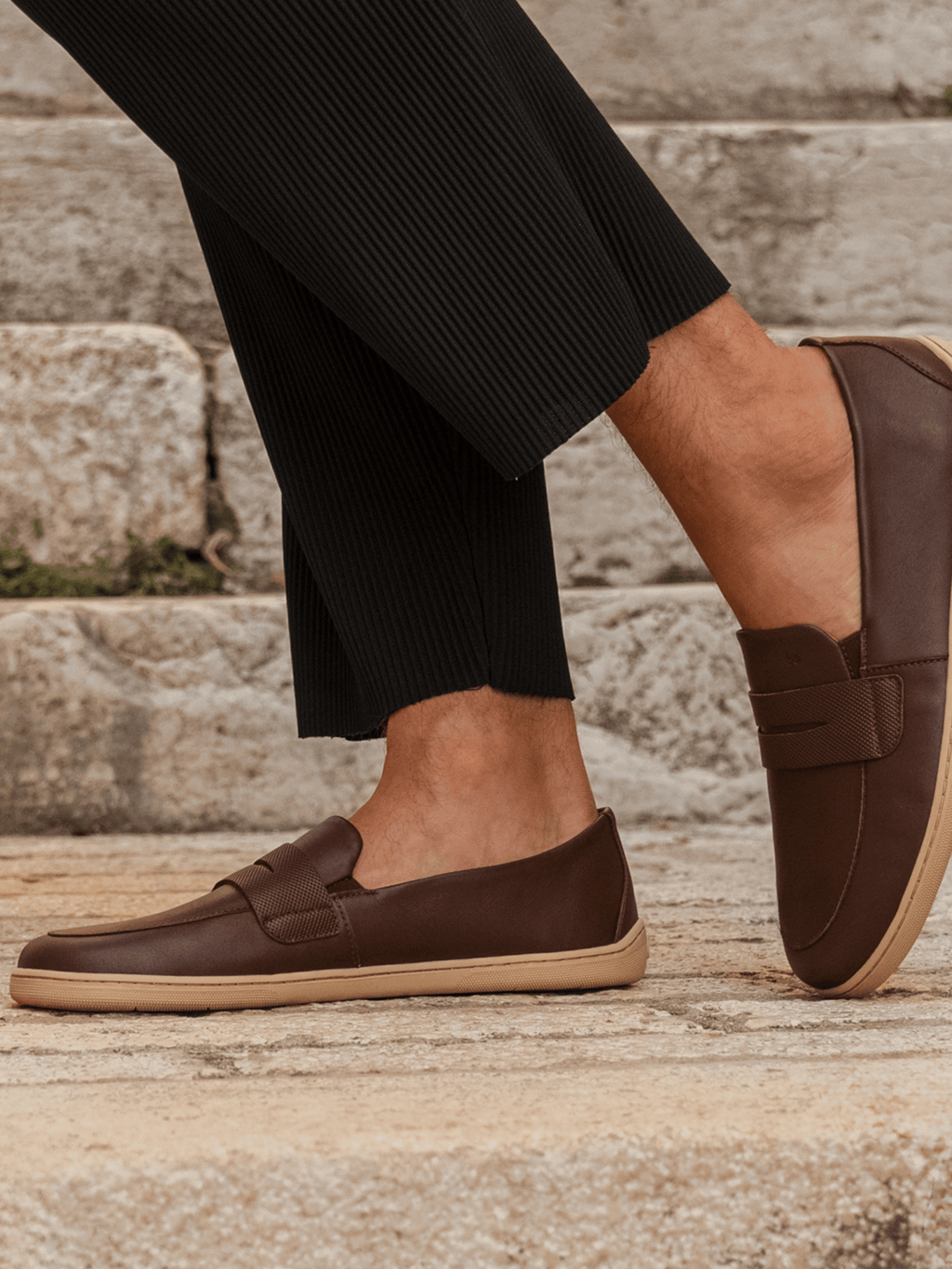 Barefoot Moccasins Be Lenka Buena - Dark Brown & Beige - Barefoot Shoe Store