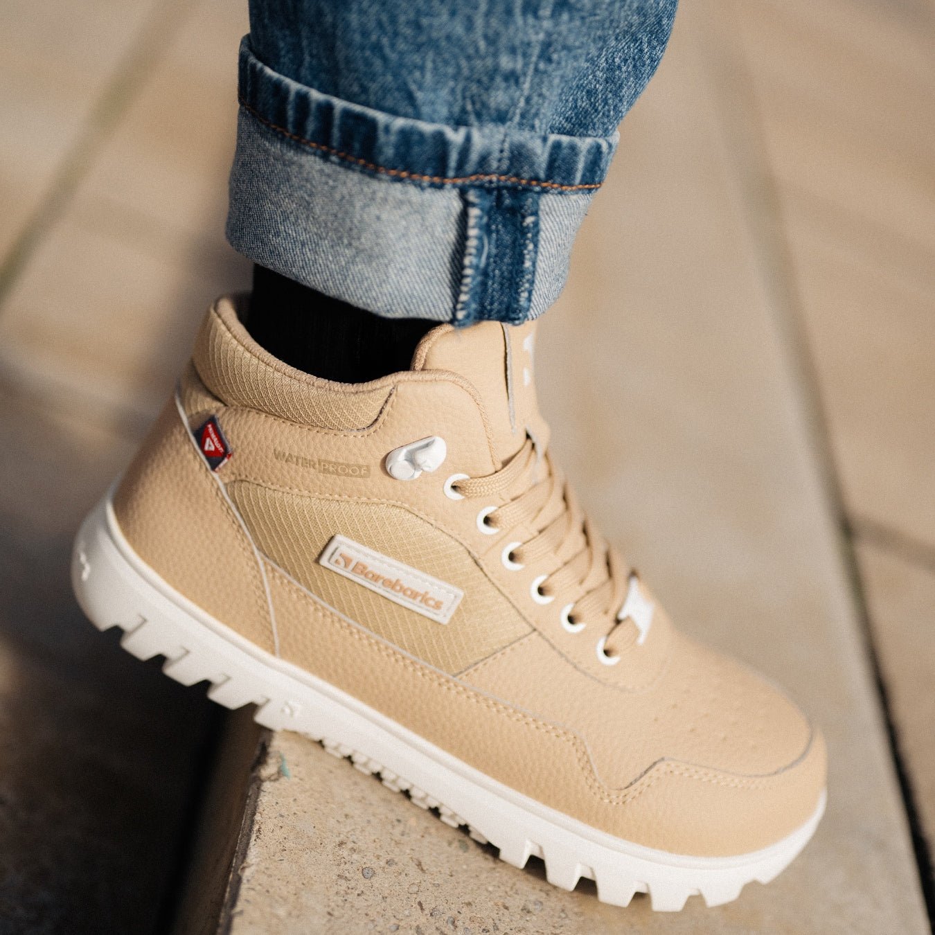 Barefoot Shoes Barebarics UrbanEdge - Beige - Barefoot Shoe Store