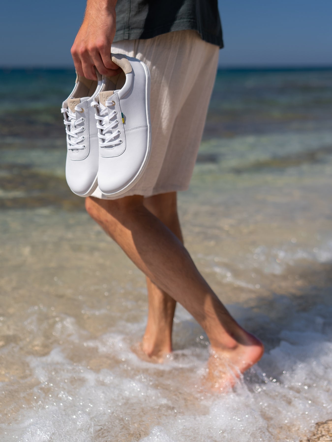 Barefoot Shoes - Be Lenka - Royale - White & Beige - Barefoot Shoe Store