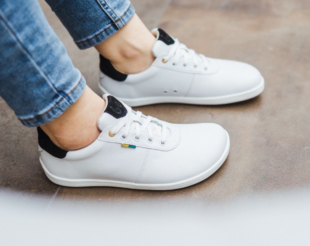 Barefoot Shoes - Be Lenka - Royale - White & Black - Barefoot Shoe Store