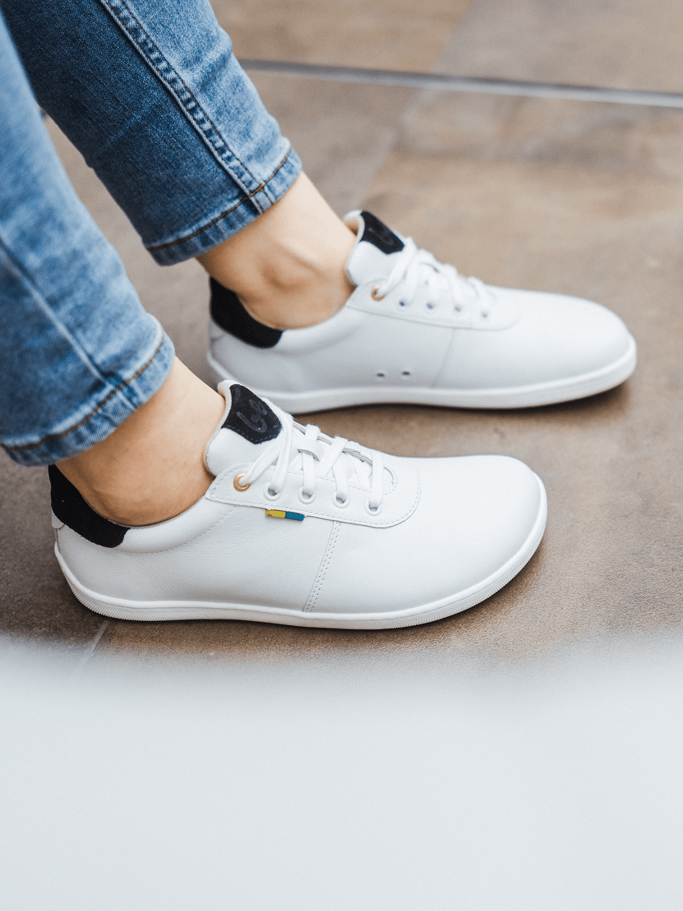 Barefoot Shoes - Be Lenka - Royale - White & Black - Barefoot Shoe Store