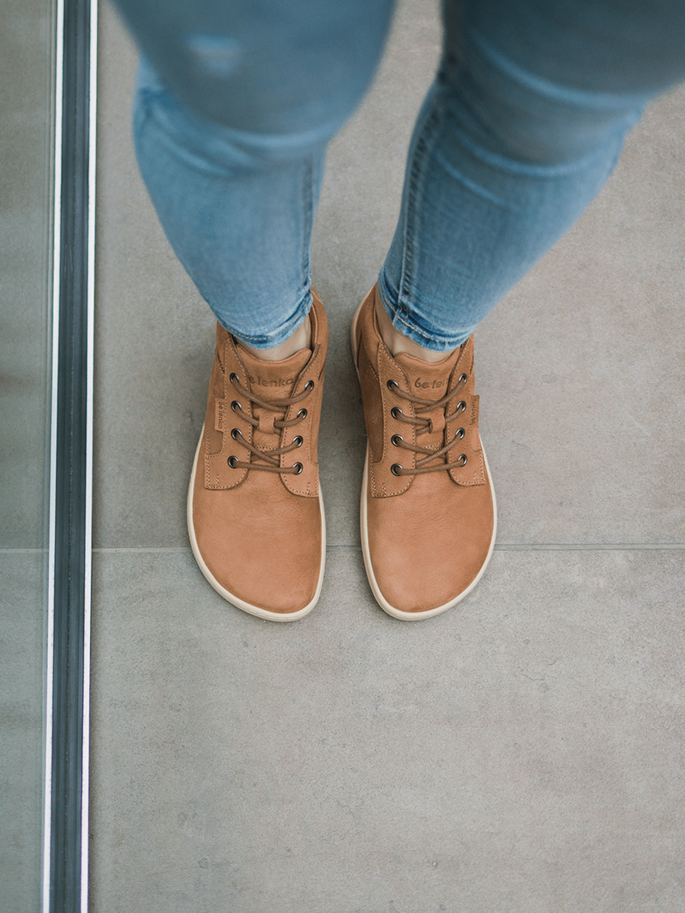 Barefoot Shoes - Be Lenka - Synergy - Cognac & Beige - Barefoot Shoe Store