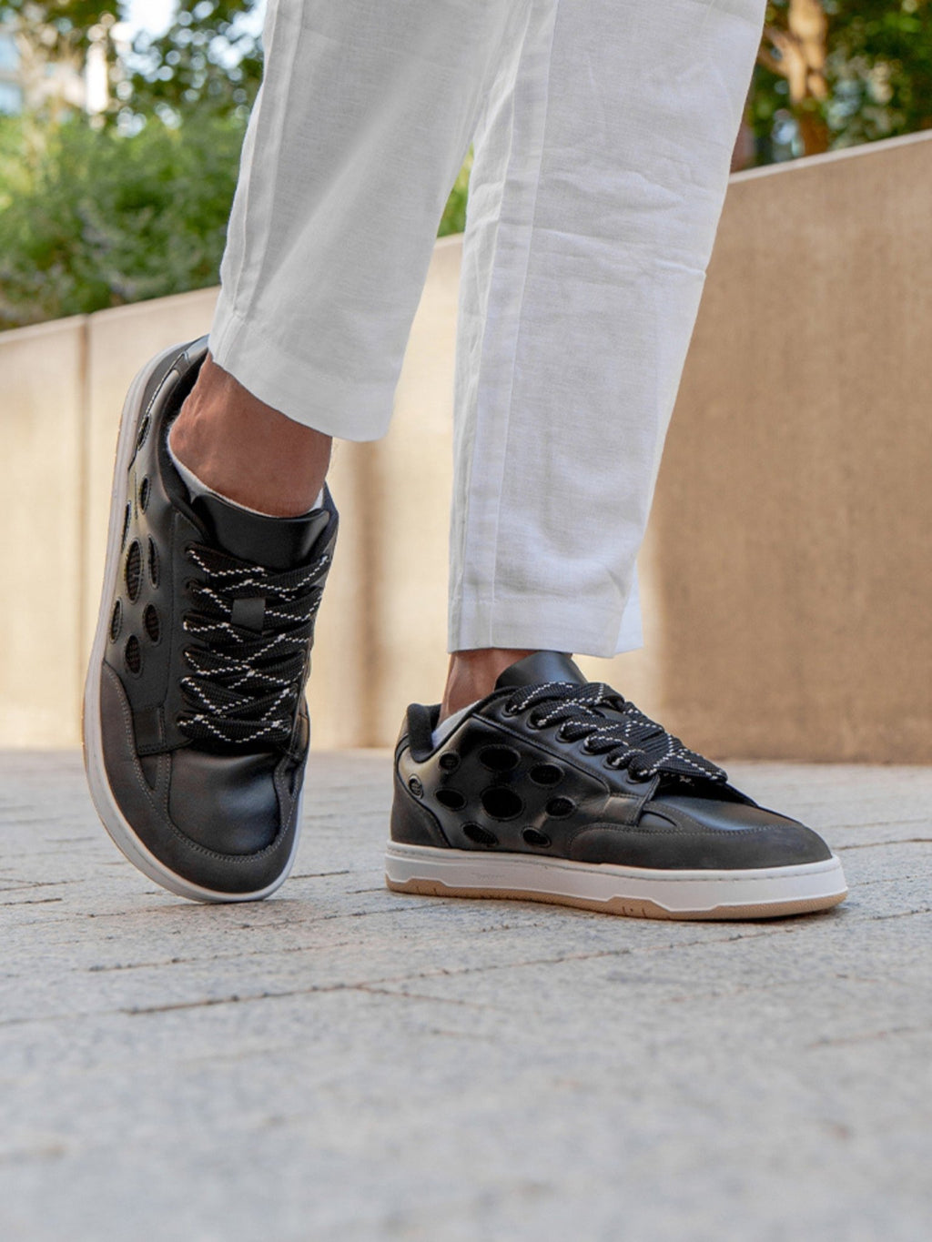 Barefoot Sneakers Barebarics Fusion - Black & White - Barefoot Shoe Store