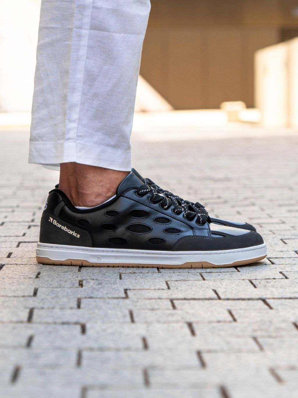 Barefoot Sneakers Barebarics Fusion - Black & White - Barefoot Shoe Store