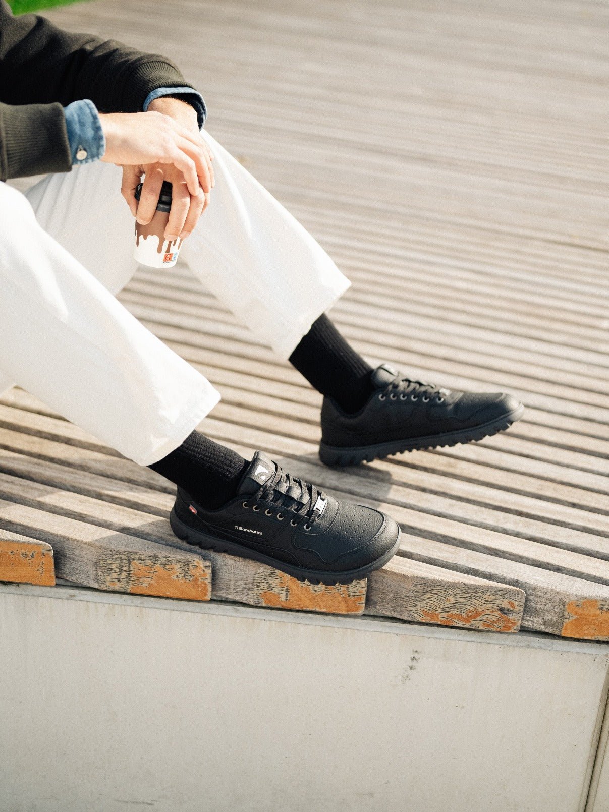 Barefoot Sneakers Barebarics Zing Frost - All Black - Barefoot Shoe Store