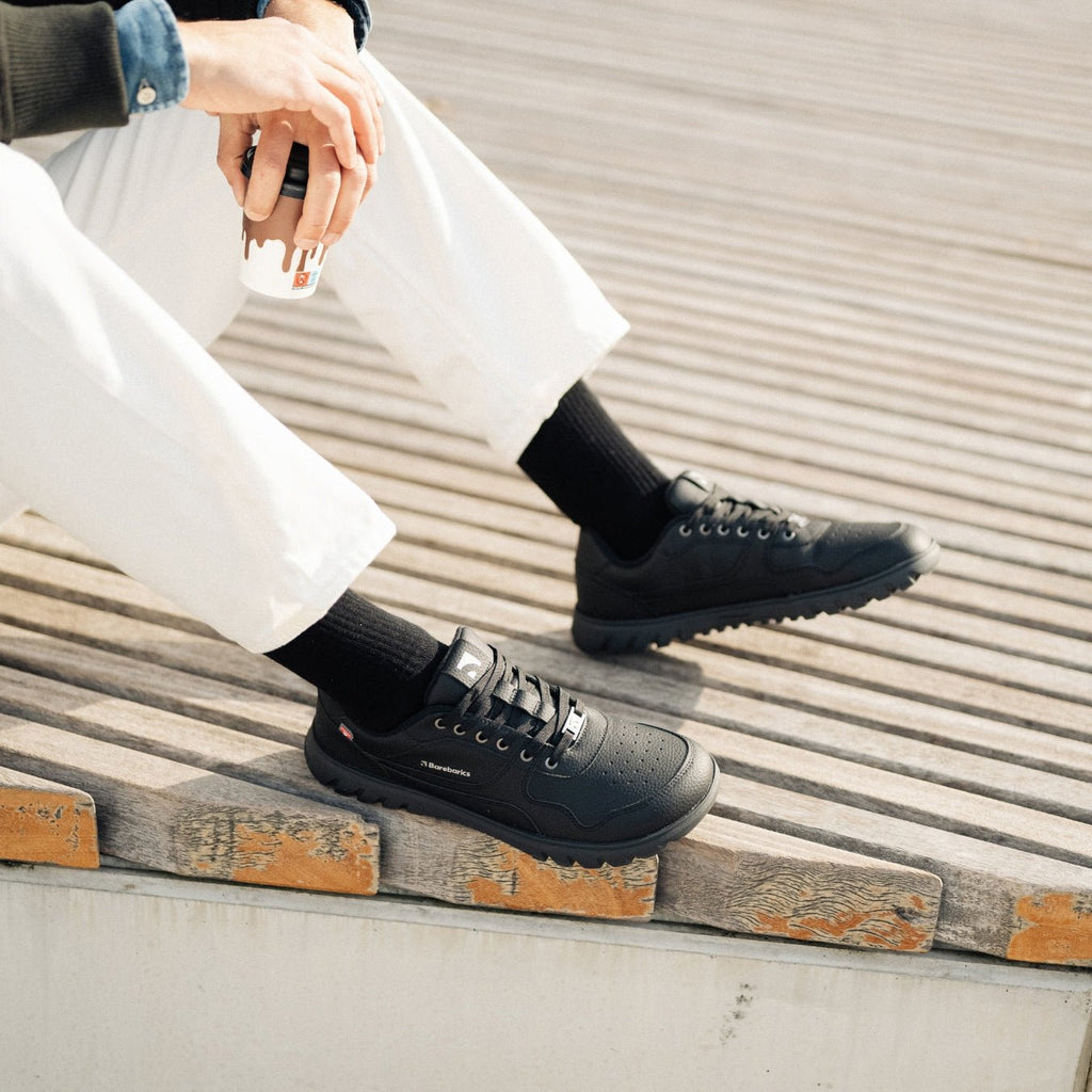 Barefoot Sneakers Barebarics Zing Frost - All Black - Barefoot Shoe Store