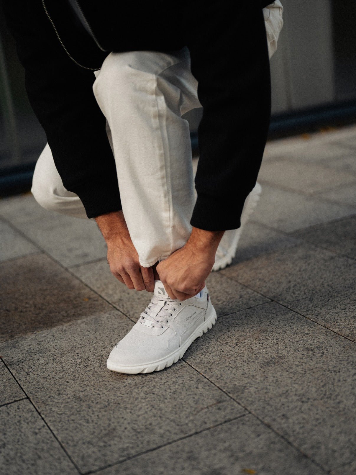 Barefoot Sneakers Barebarics Zing Frost - Light Grey & White - Barefoot Shoe Store