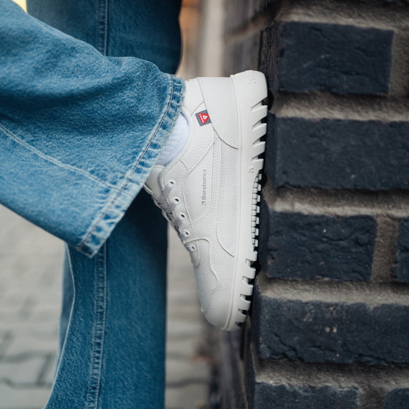 Barefoot Sneakers Barebarics Zing Frost - Light Grey & White - Barefoot Shoe Store