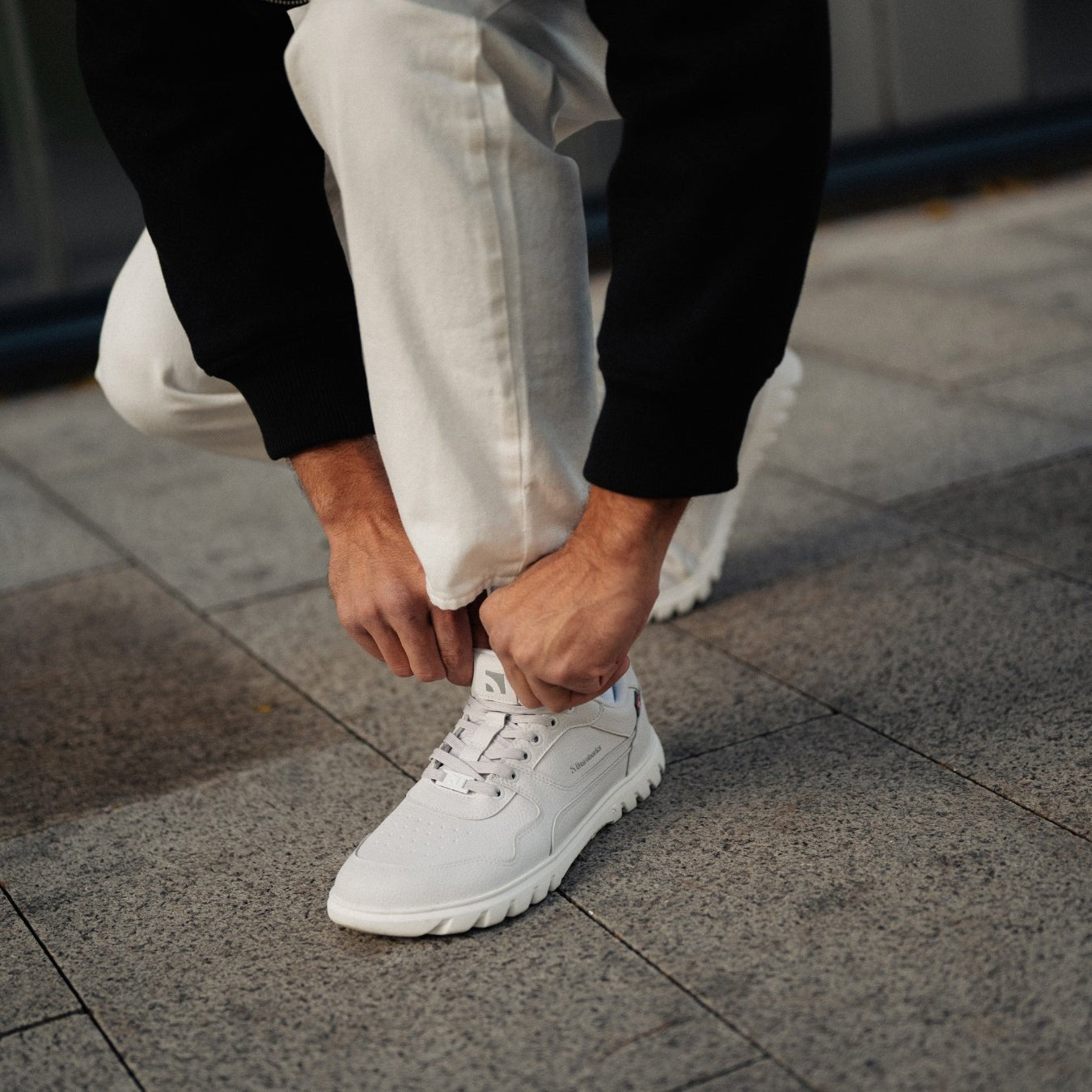 Barefoot Sneakers Barebarics Zing Frost - Light Grey & White - Barefoot Shoe Store
