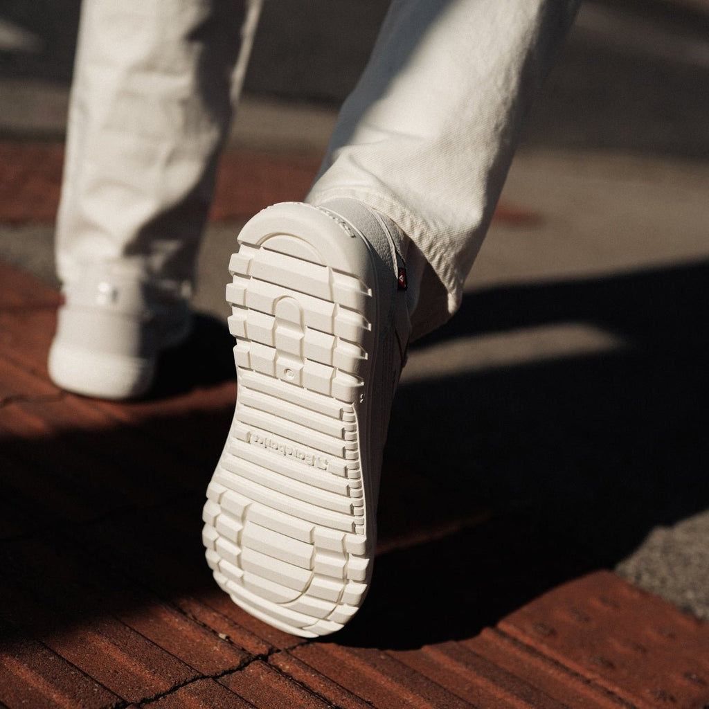 Barefoot Sneakers Barebarics Zing Frost - Light Grey & White - Barefoot Shoe Store