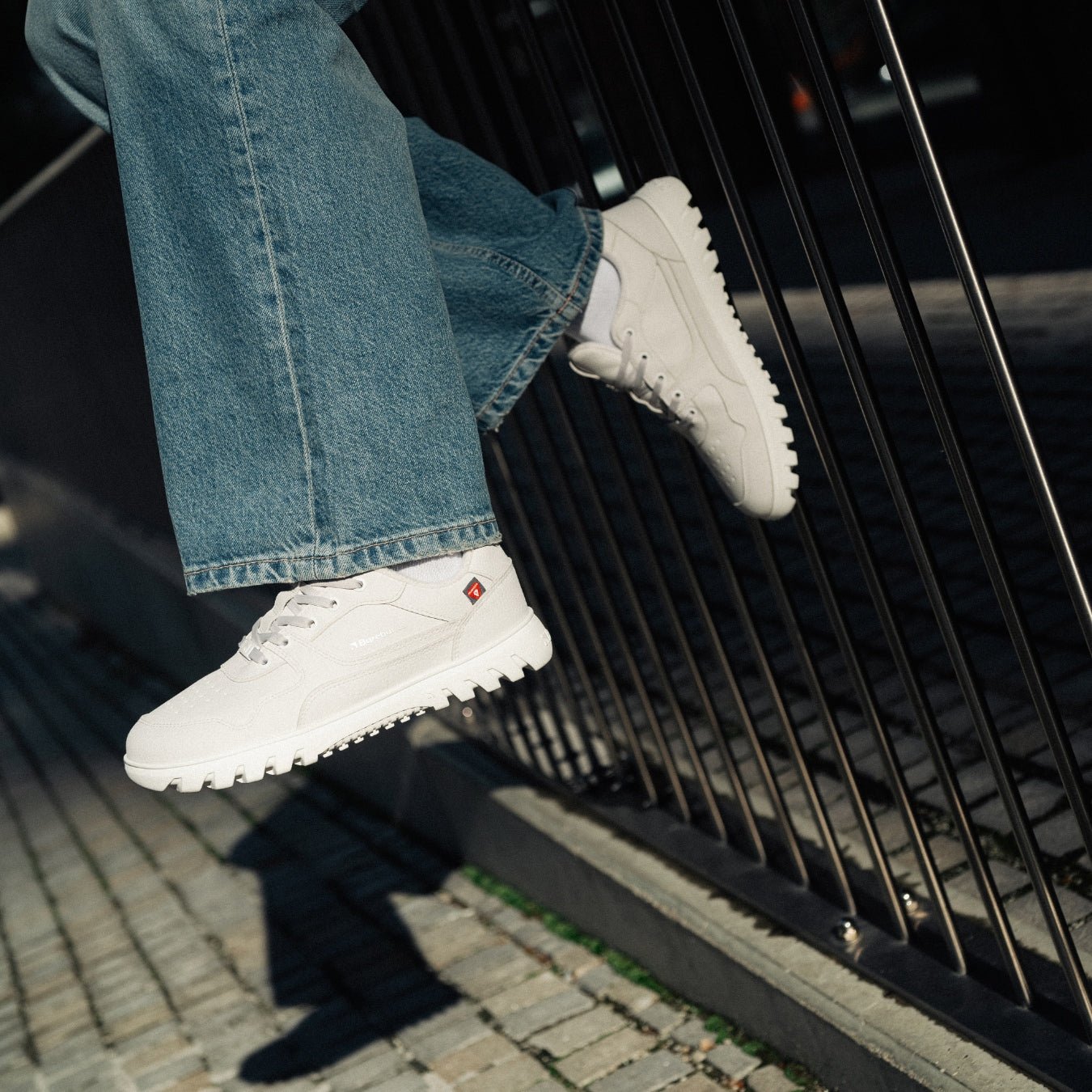 Barefoot Sneakers Barebarics Zing Frost - Light Grey & White - Barefoot Shoe Store