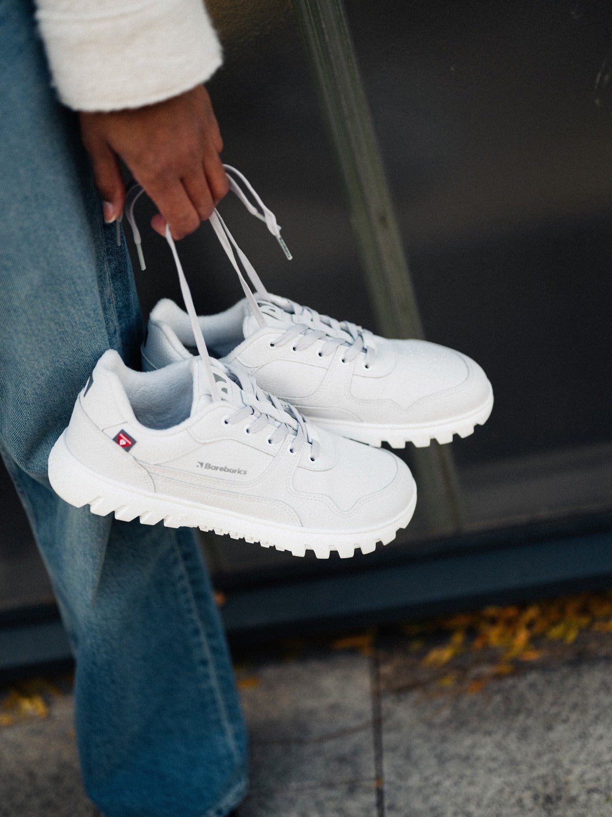Barefoot Sneakers Barebarics Zing Frost - Light Grey & White - Barefoot Shoe Store
