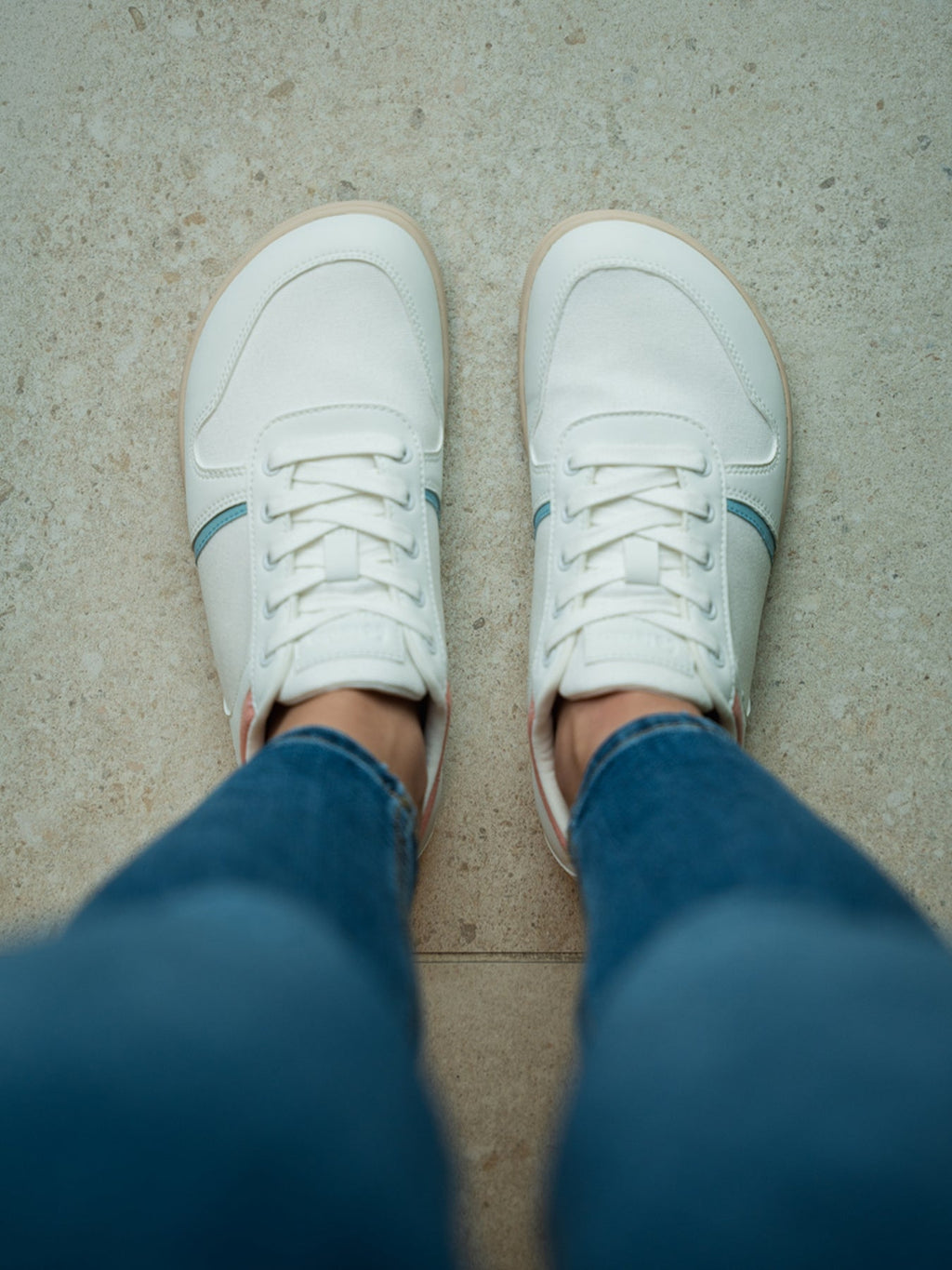 Barefoot Sneakers - Be Lenka Echo - White & Cotton Candy Vegan - Barefoot Shoe Store