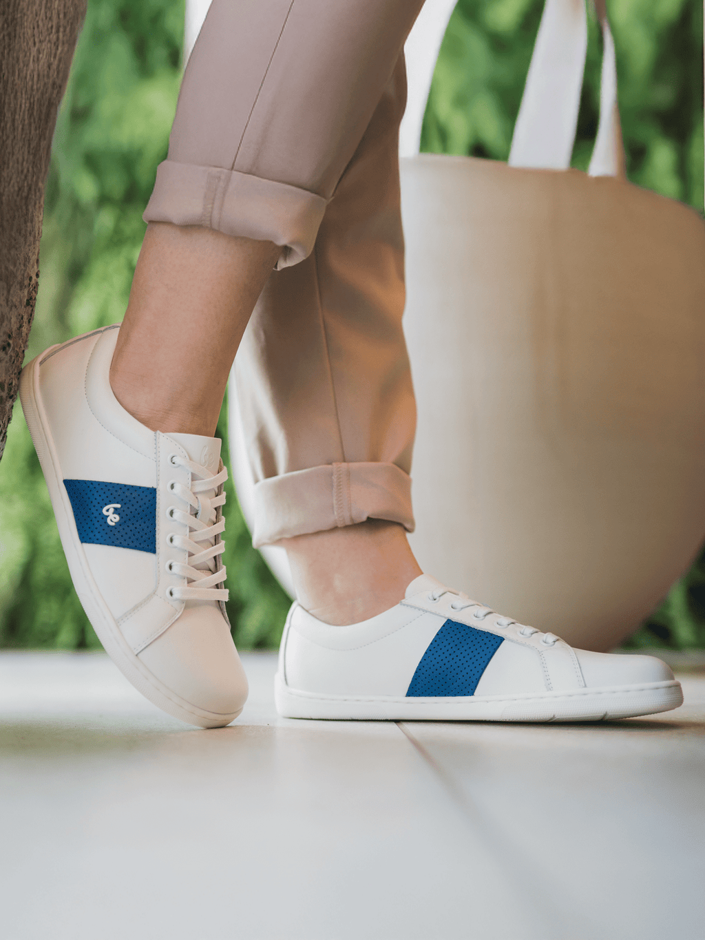 Barefoot Sneakers Be Lenka Elite - White & Dark Blue - Barefoot Shoe Store