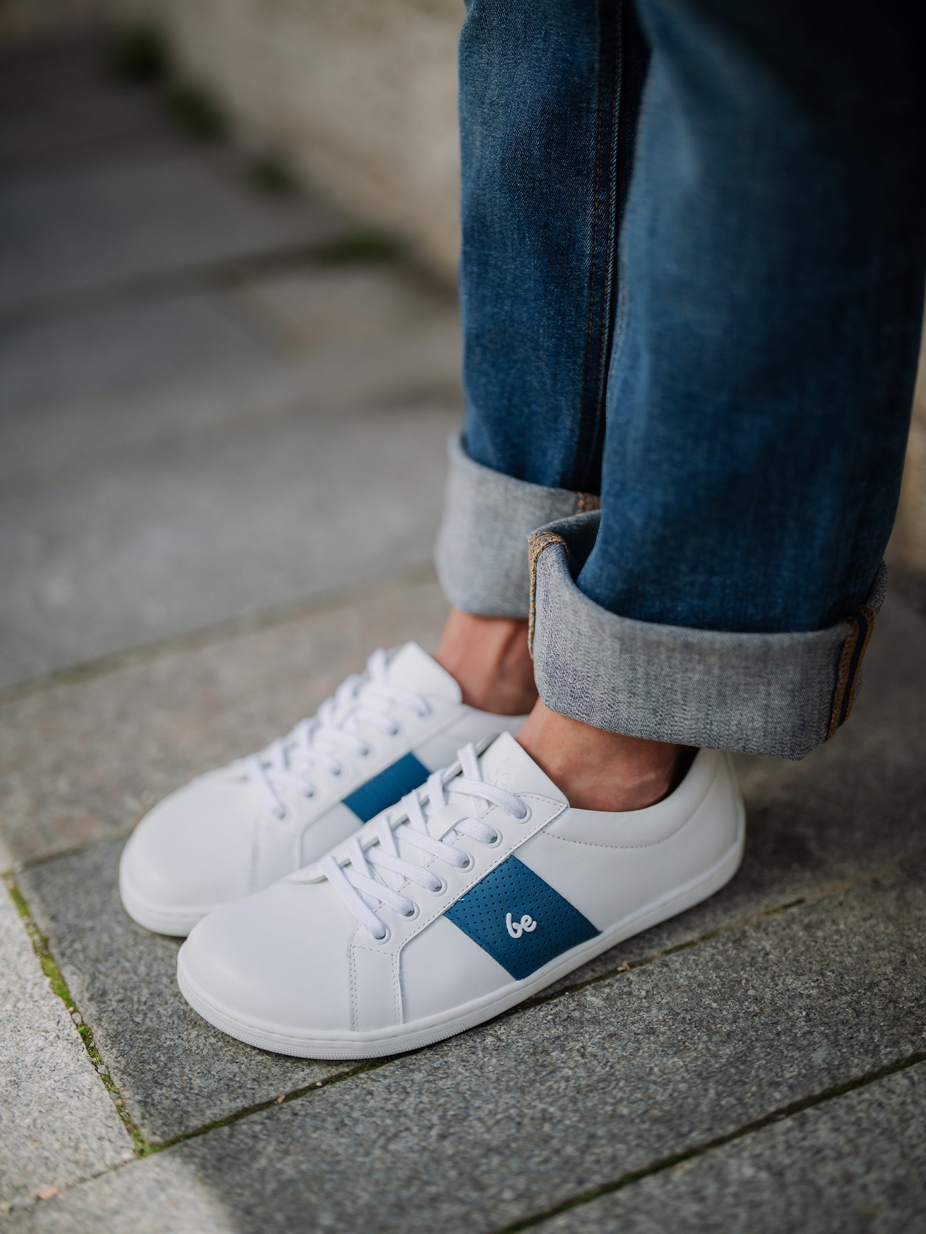 Barefoot Sneakers Be Lenka Elite - White & Dark Blue - Barefoot Shoe Store