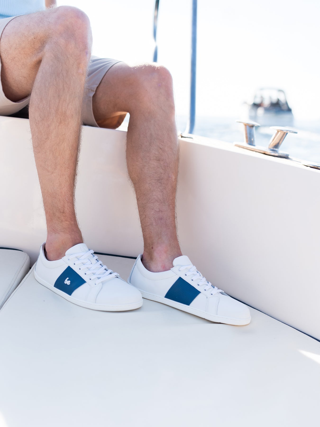 Barefoot Sneakers Be Lenka Elite - White & Dark Blue - Barefoot Shoe Store