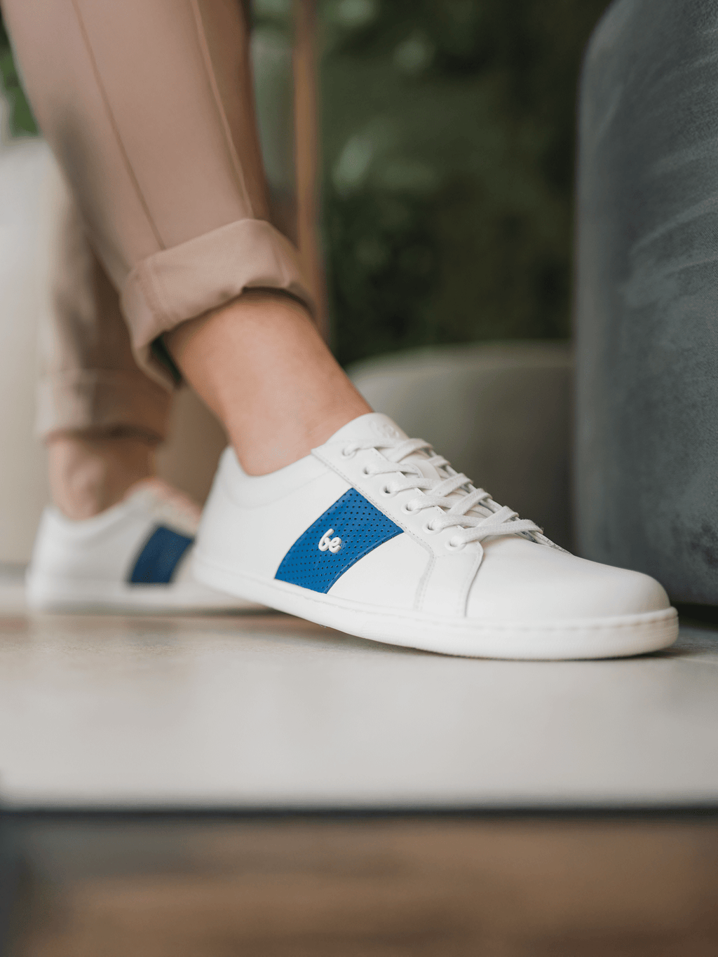 Barefoot Sneakers Be Lenka Elite - White & Dark Blue - Barefoot Shoe Store