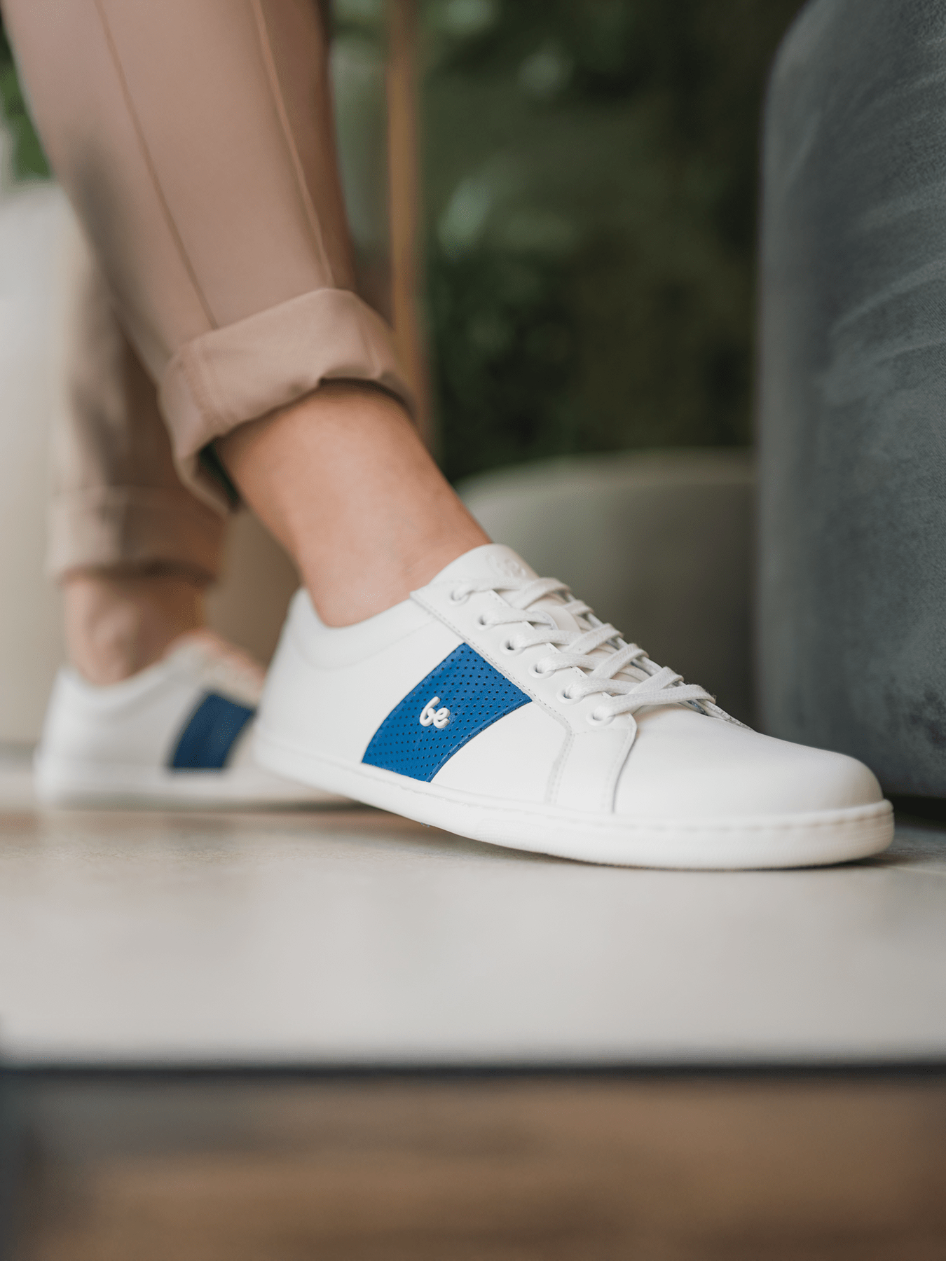 Barefoot Sneakers Be Lenka Elite - White & Dark Blue - Barefoot Shoe Store