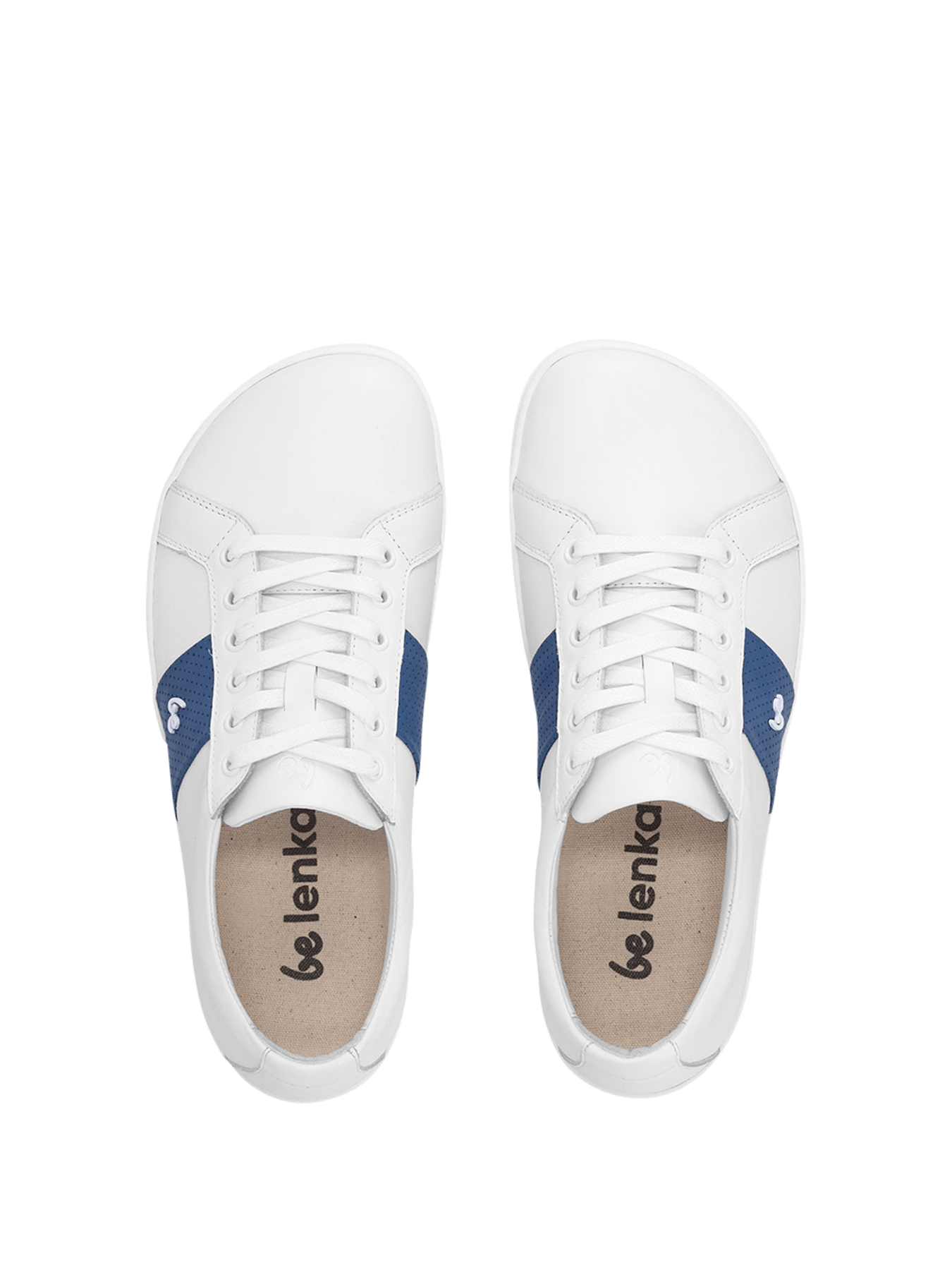 Barefoot Sneakers Be Lenka Elite - White & Dark Blue - Barefoot Shoe Store