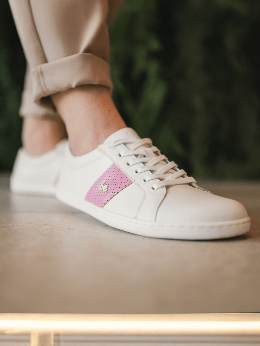 Barefoot Sneakers Be Lenka Elite - White & Pink - Barefoot Shoe Store