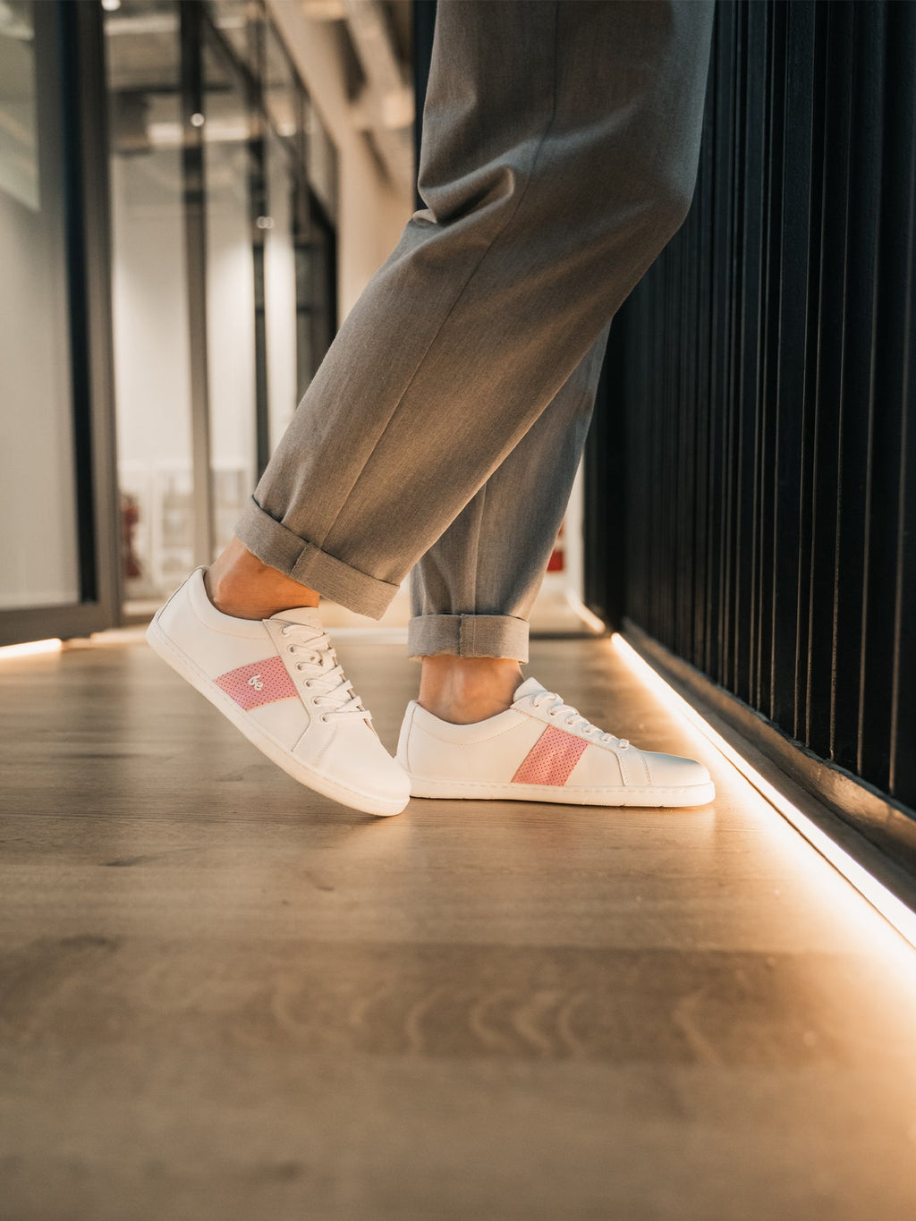 Barefoot Sneakers Be Lenka Elite - White & Pink - Barefoot Shoe Store