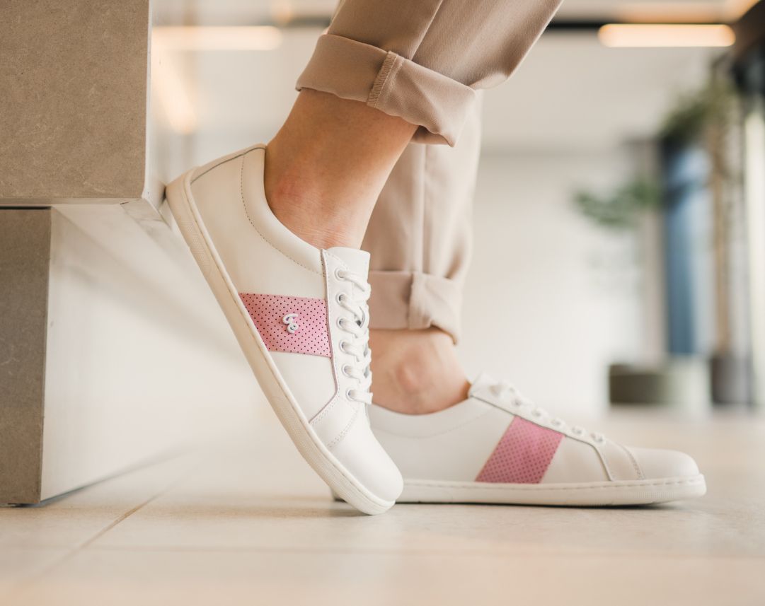 Barefoot Sneakers Be Lenka Elite - White & Pink - Barefoot Shoe Store