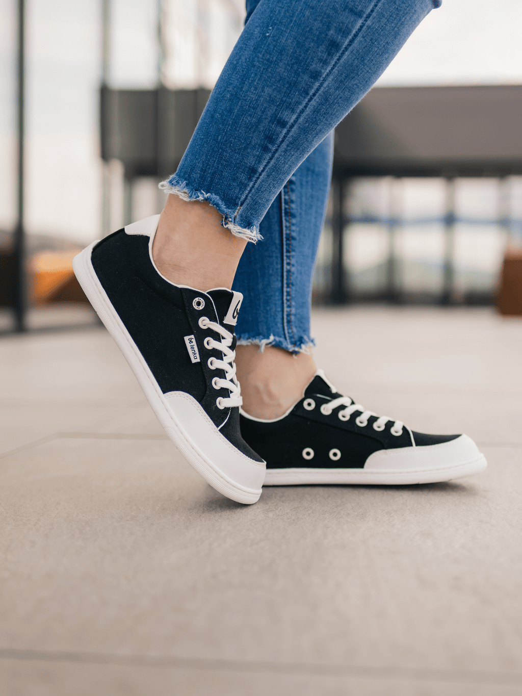 Barefoot Sneakers Be Lenka Rebound - Black & White - Barefoot Shoe Store