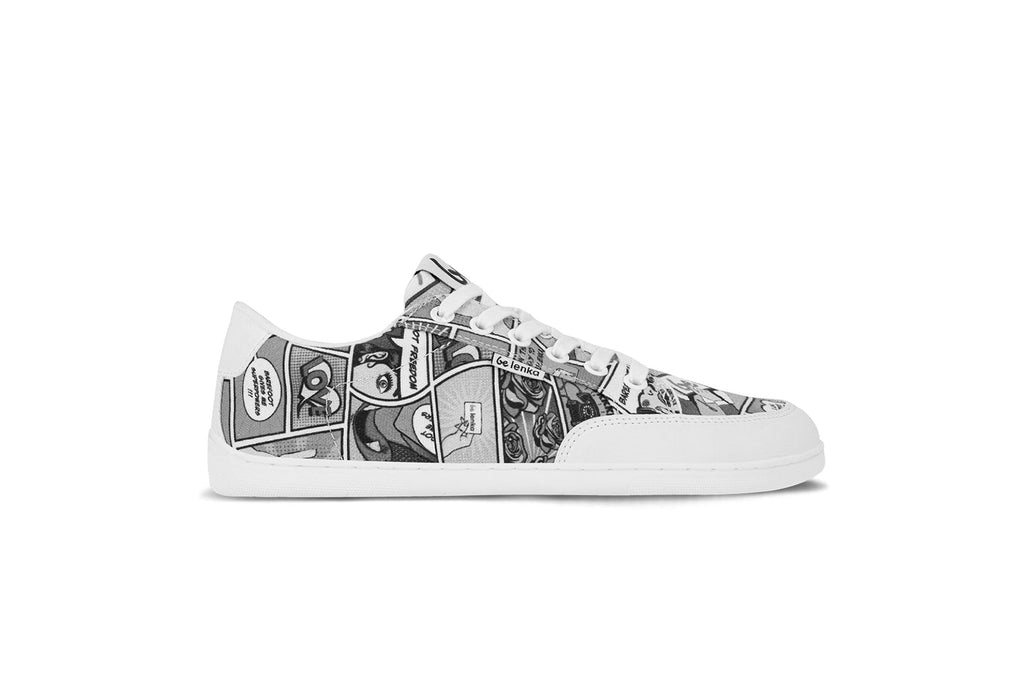 Barefoot Sneakers Be Lenka Rebound - Comics Black & White - Barefoot Shoe Store