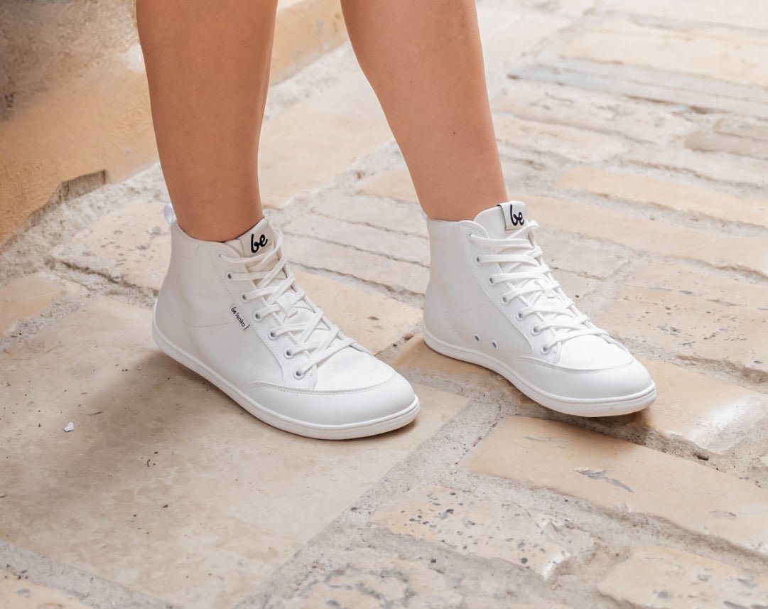 Barefoot Sneakers Be Lenka Rebound - High Top - All White - Barefoot Shoe Store