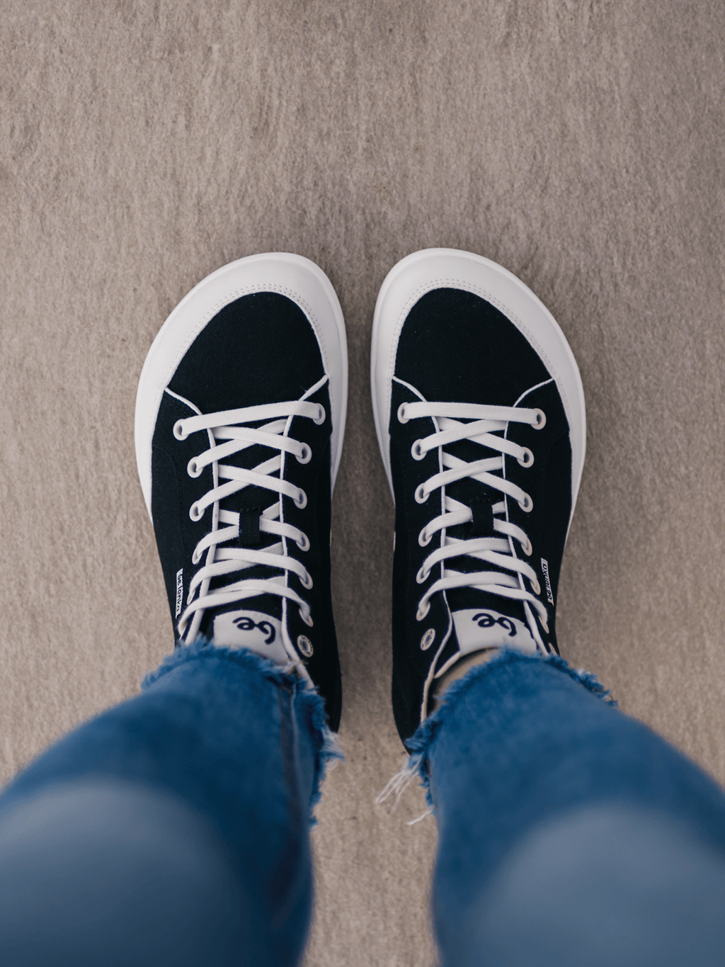 Barefoot Sneakers Be Lenka Rebound - High Top - Black & White - Barefoot Shoe Store