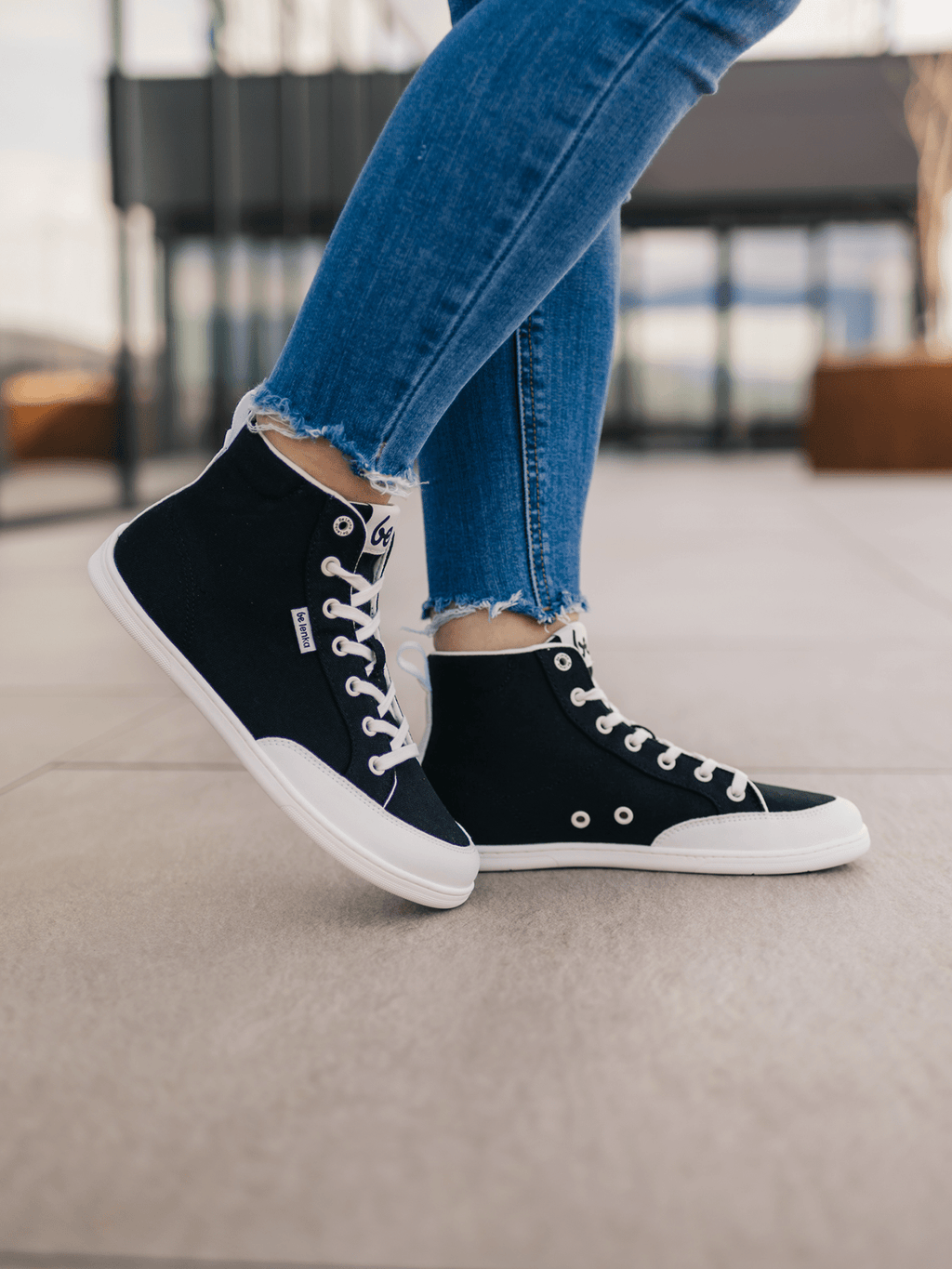 Barefoot Sneakers Be Lenka Rebound - High Top - Black & White - Barefoot Shoe Store