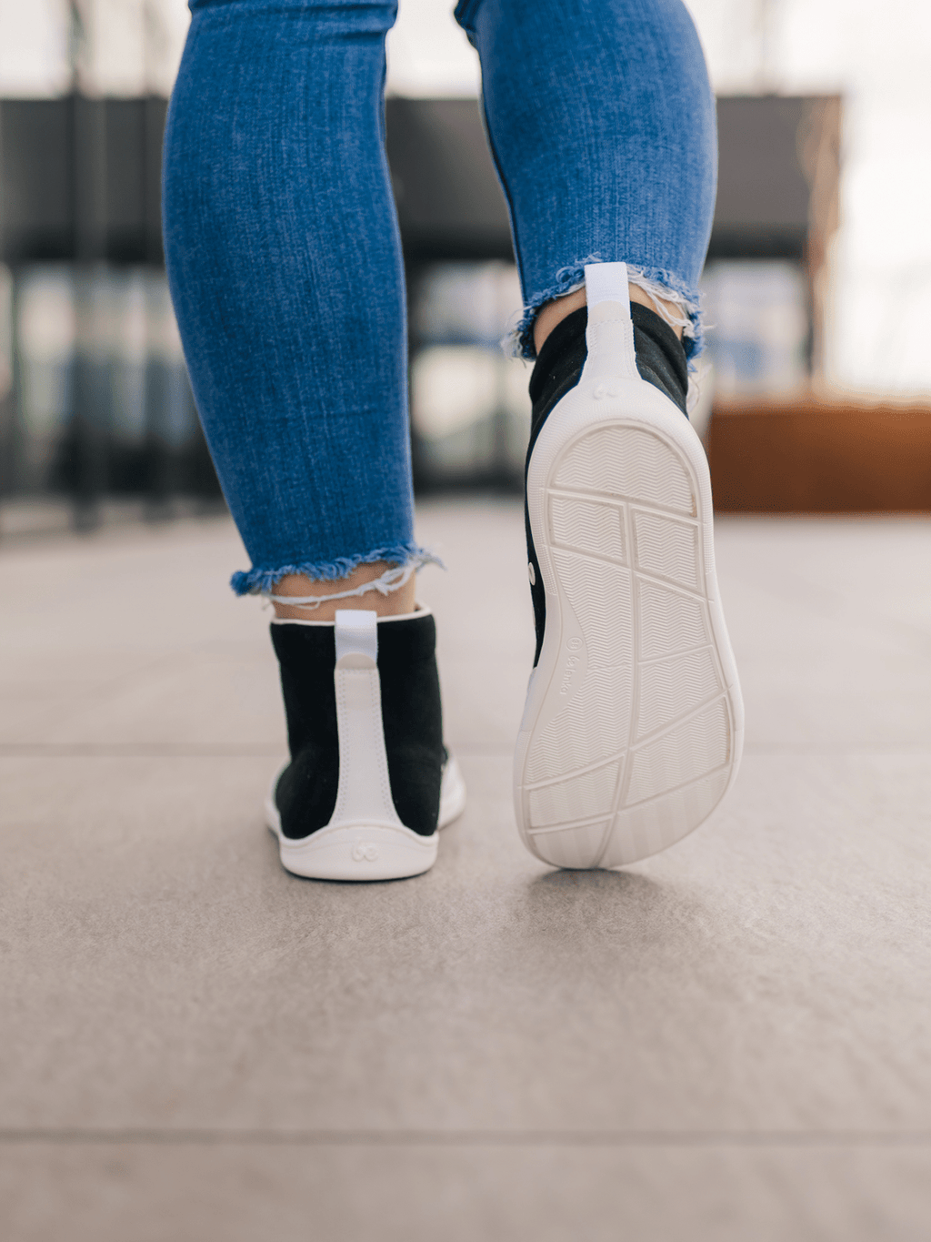 Barefoot Sneakers Be Lenka Rebound - High Top - Black & White - Barefoot Shoe Store