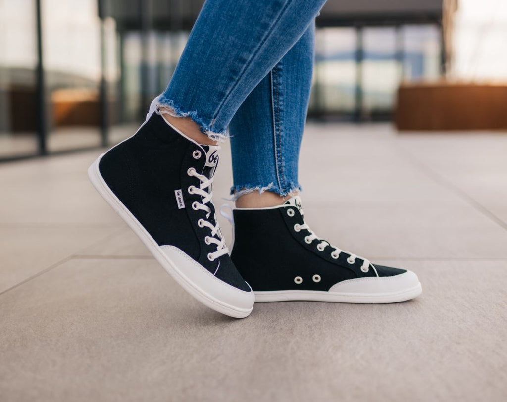 Barefoot Sneakers Be Lenka Rebound - High Top - Black & White - Barefoot Shoe Store